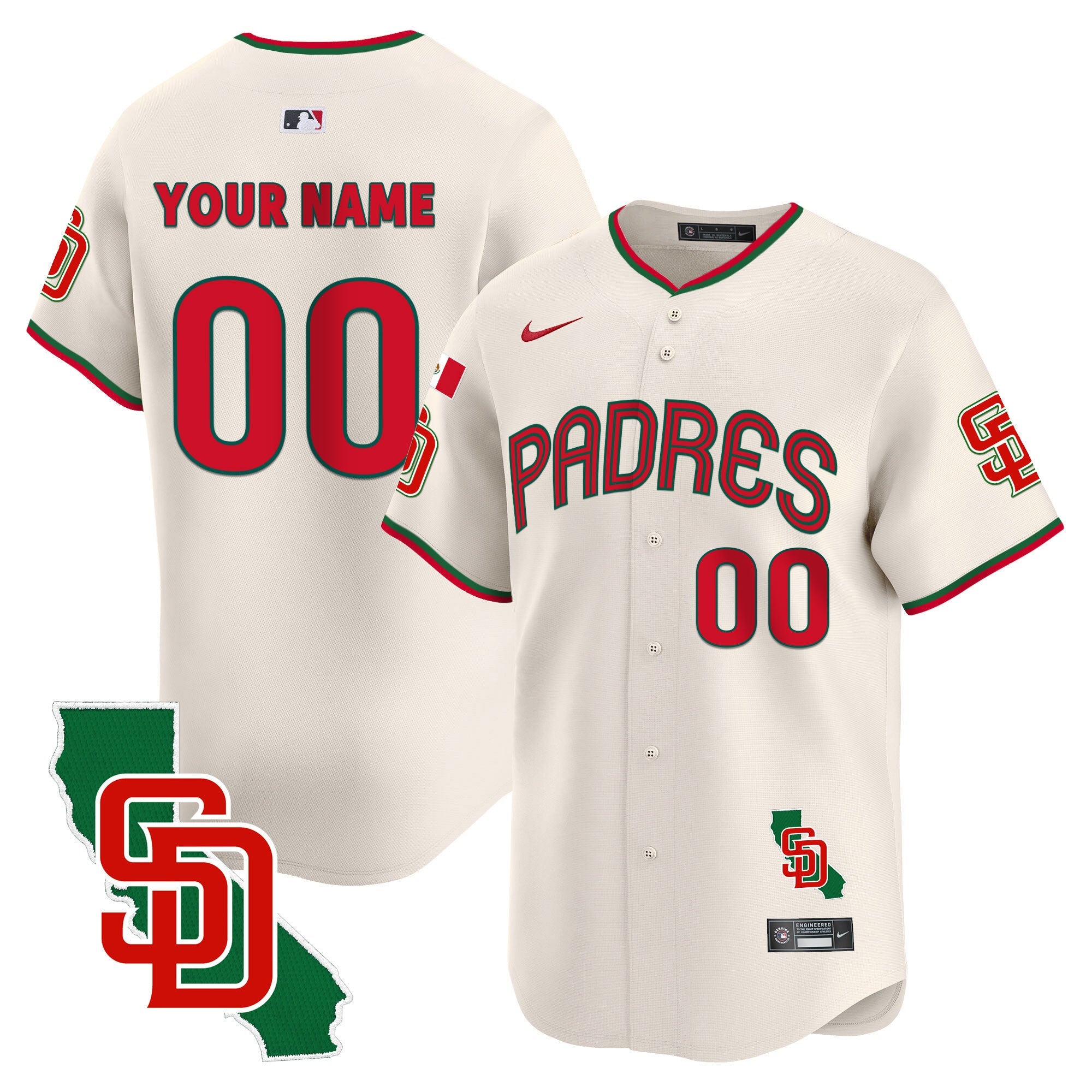 Mexico California Patch Vapor Premier Limited Custom Jersey V4