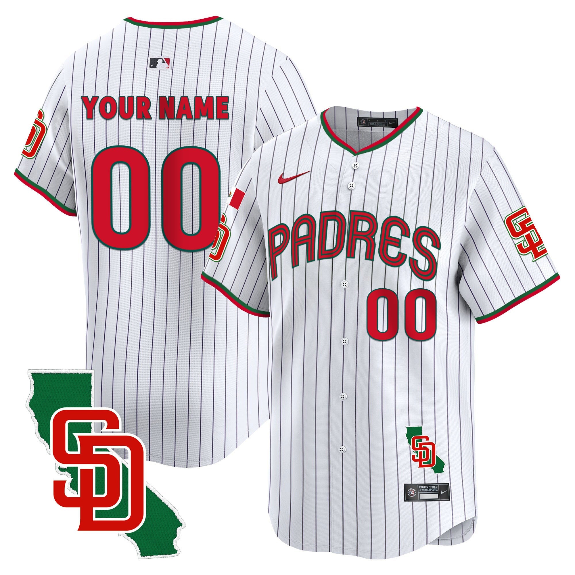 Mexico California Patch Vapor Premier Limited Custom Jersey V4