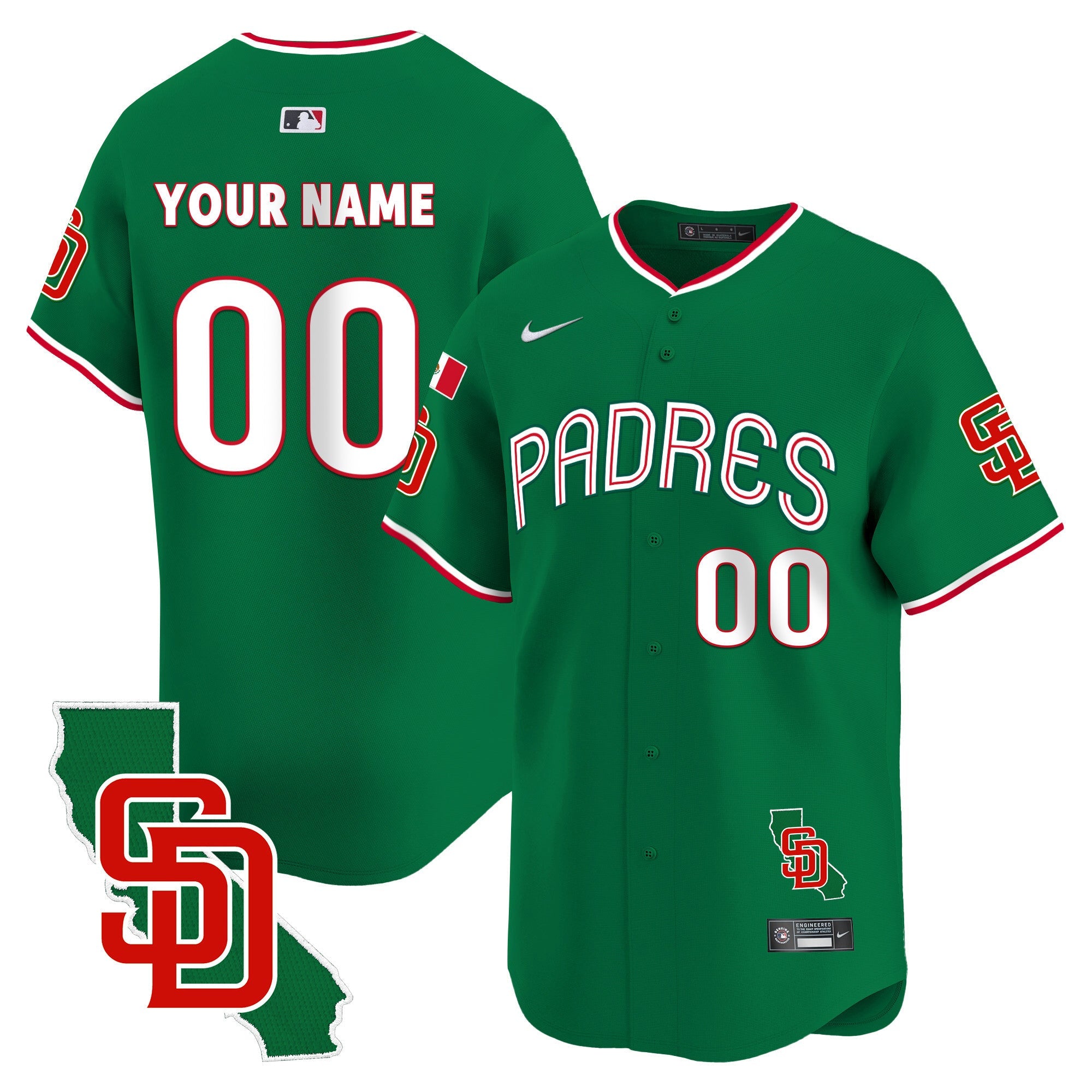 Mexico California Patch Vapor Premier Limited Custom Jersey V4