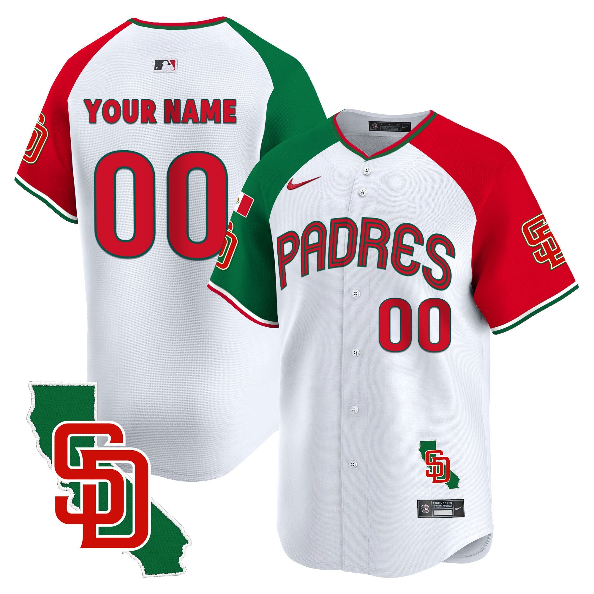 Mexico California Patch Vapor Premier Limited Custom Jersey V4