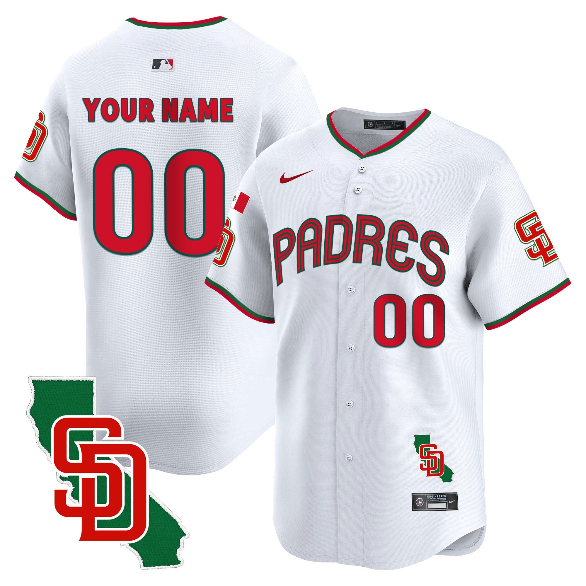 Mexico California Patch Vapor Premier Limited Custom Jersey V4