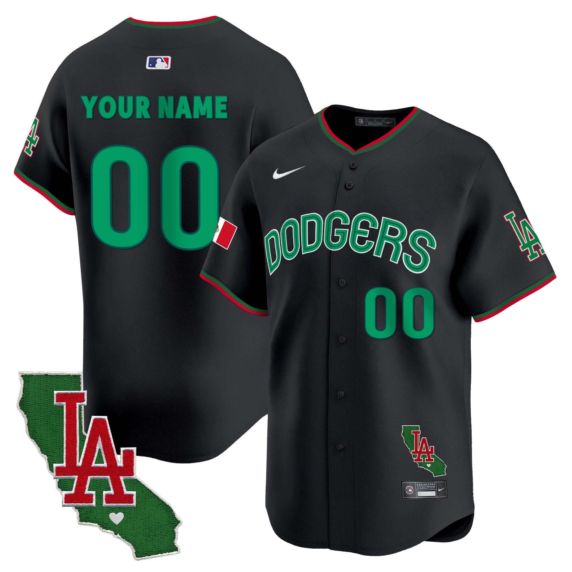 Mexico California Patch Vapor Premier Limited Custom Jersey V3