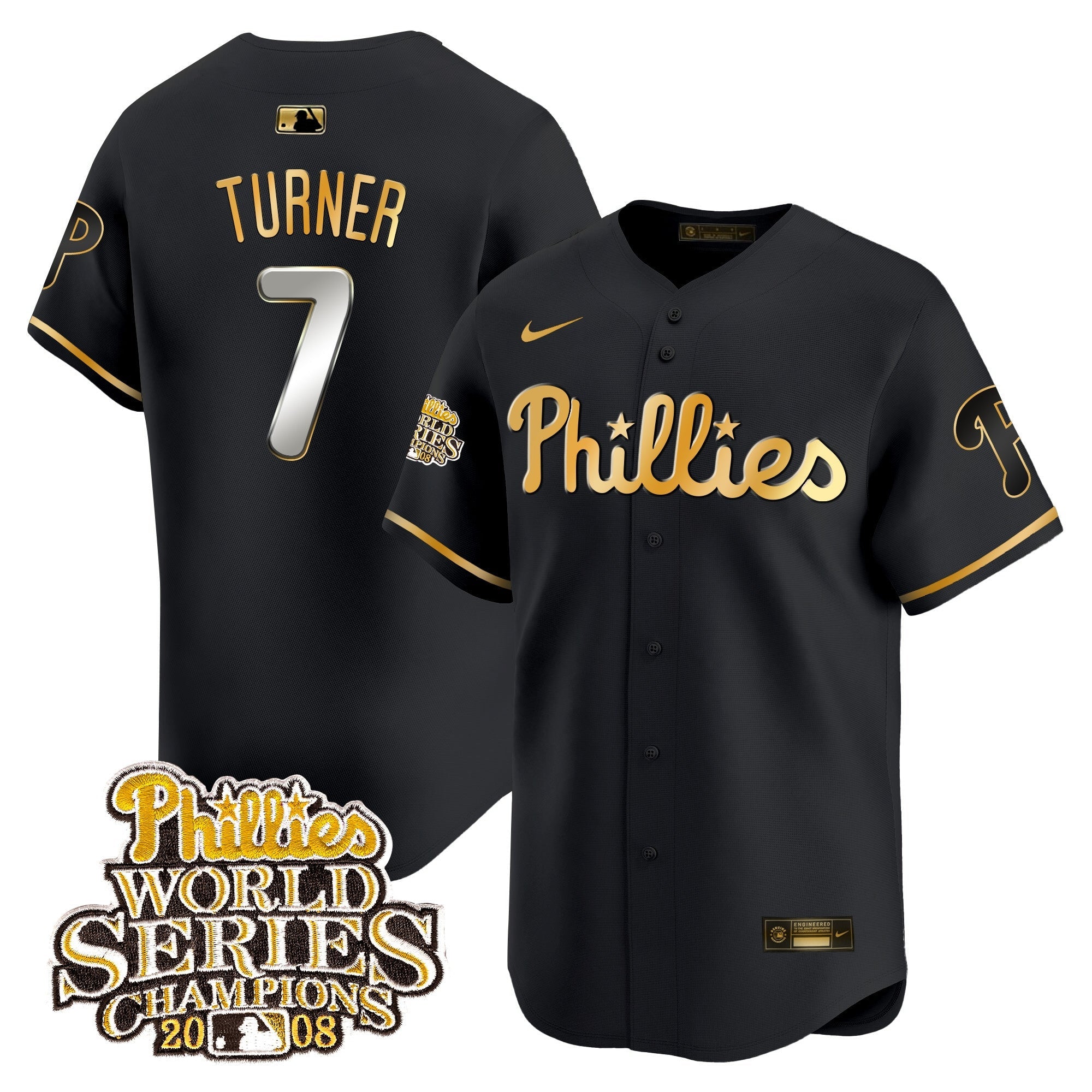 Men’s 2008 World Series Champions Patch Vapor Premier Limited Jersey
