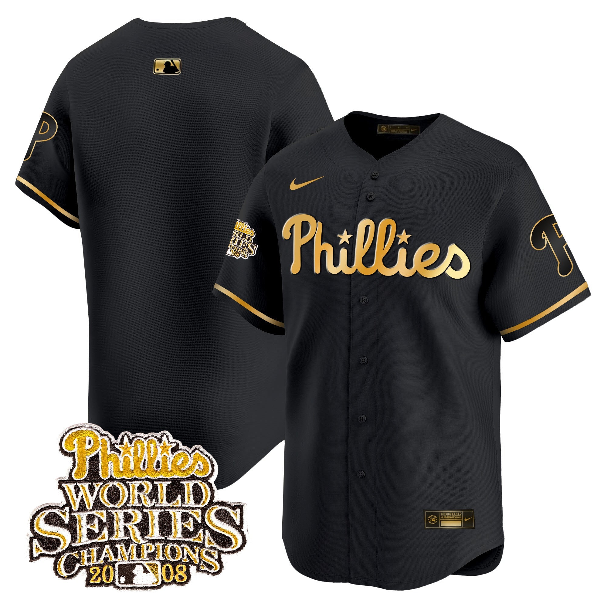 Men’s 2008 World Series Champions Patch Vapor Premier Limited Jersey