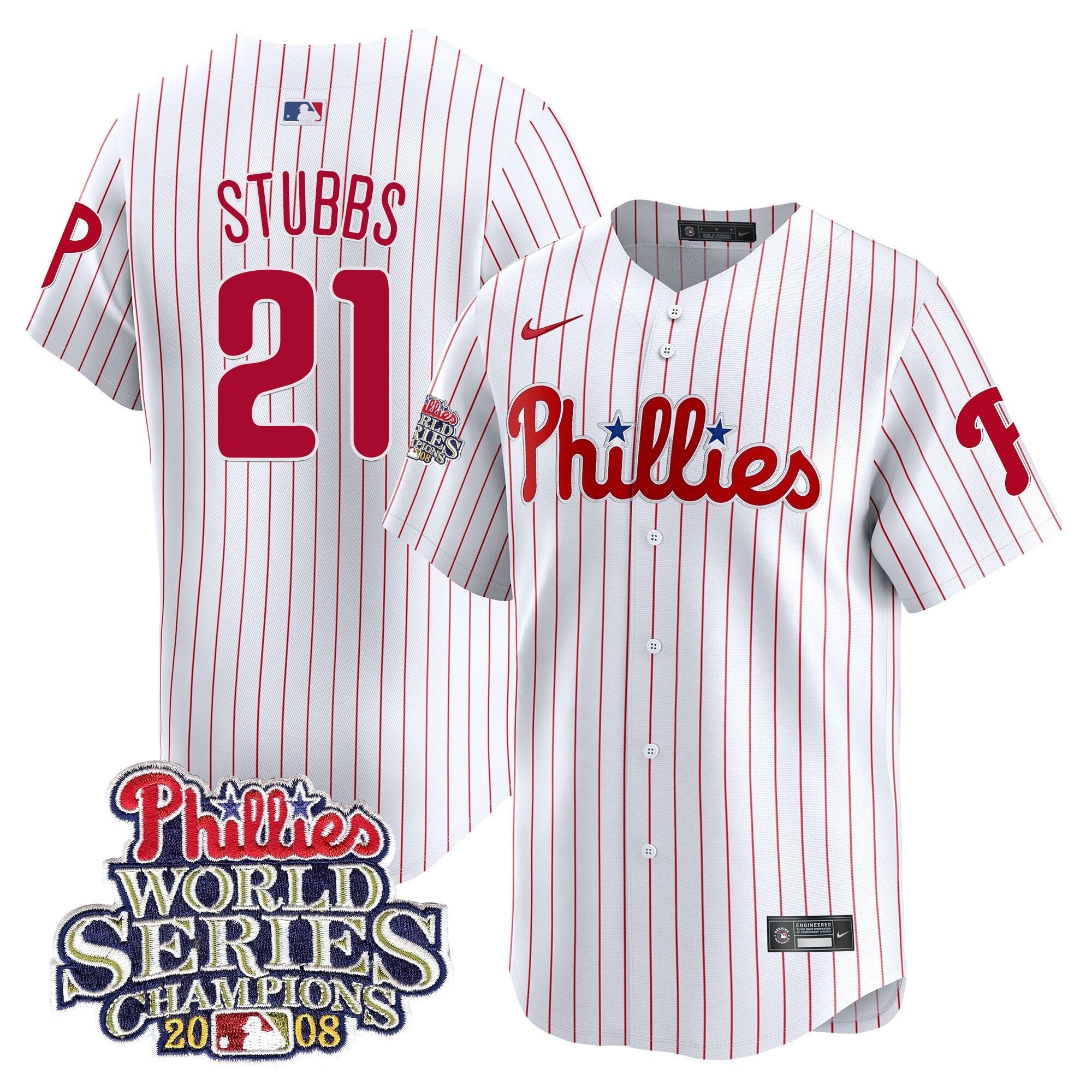 Men’s 2008 World Series Champions Patch Vapor Premier Limited Jersey