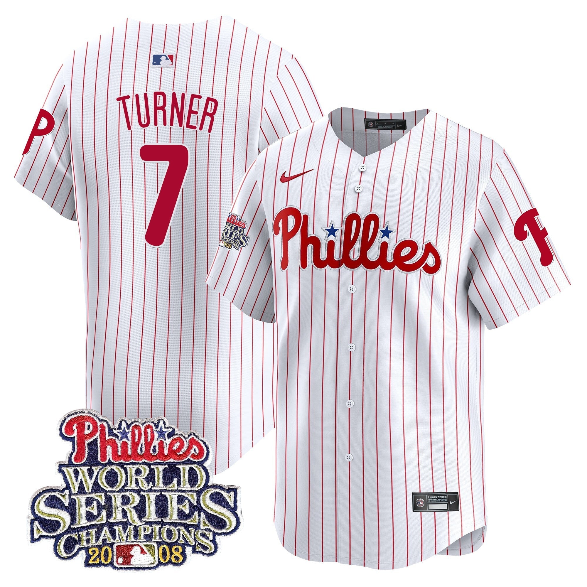 Men’s 2008 World Series Champions Patch Vapor Premier Limited Jersey