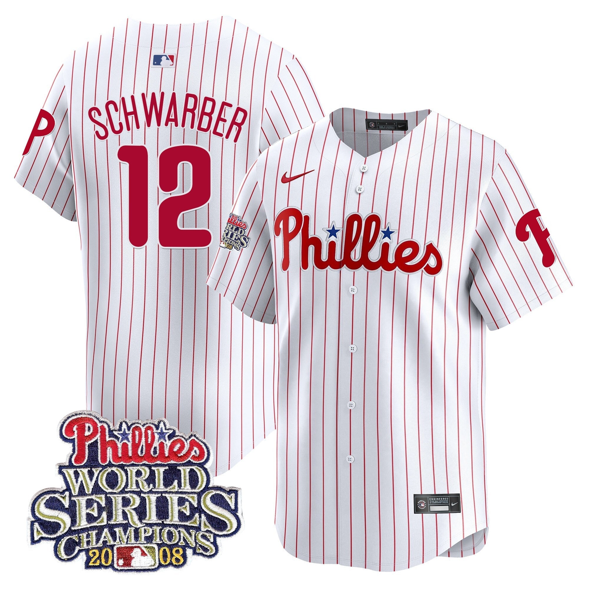 Men’s 2008 World Series Champions Patch Vapor Premier Limited Jersey