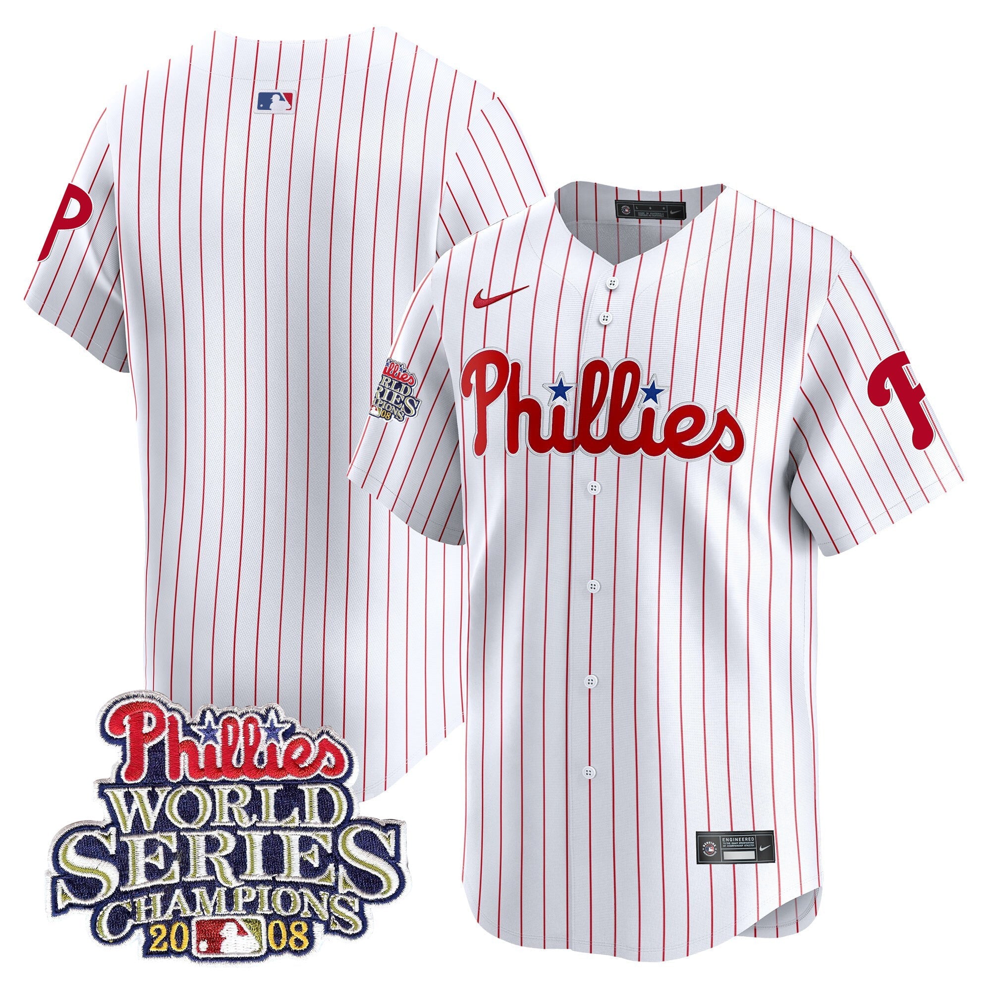 Men’s 2008 World Series Champions Patch Vapor Premier Limited Jersey