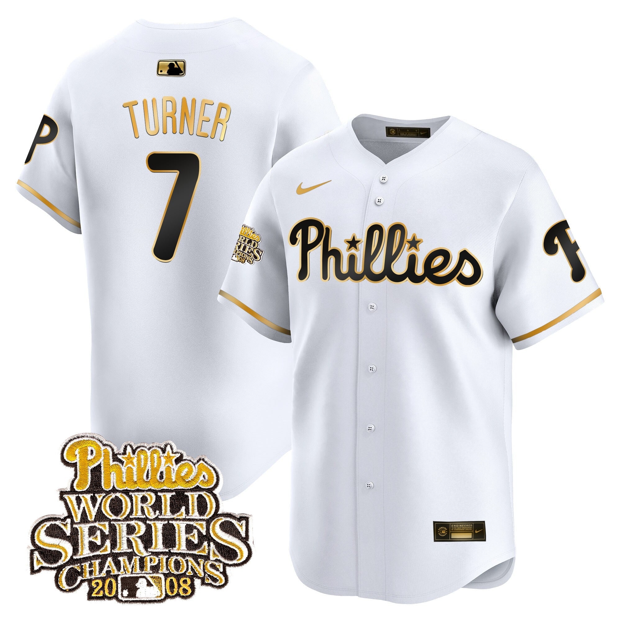 Men’s 2008 World Series Champions Patch Vapor Premier Limited Jersey