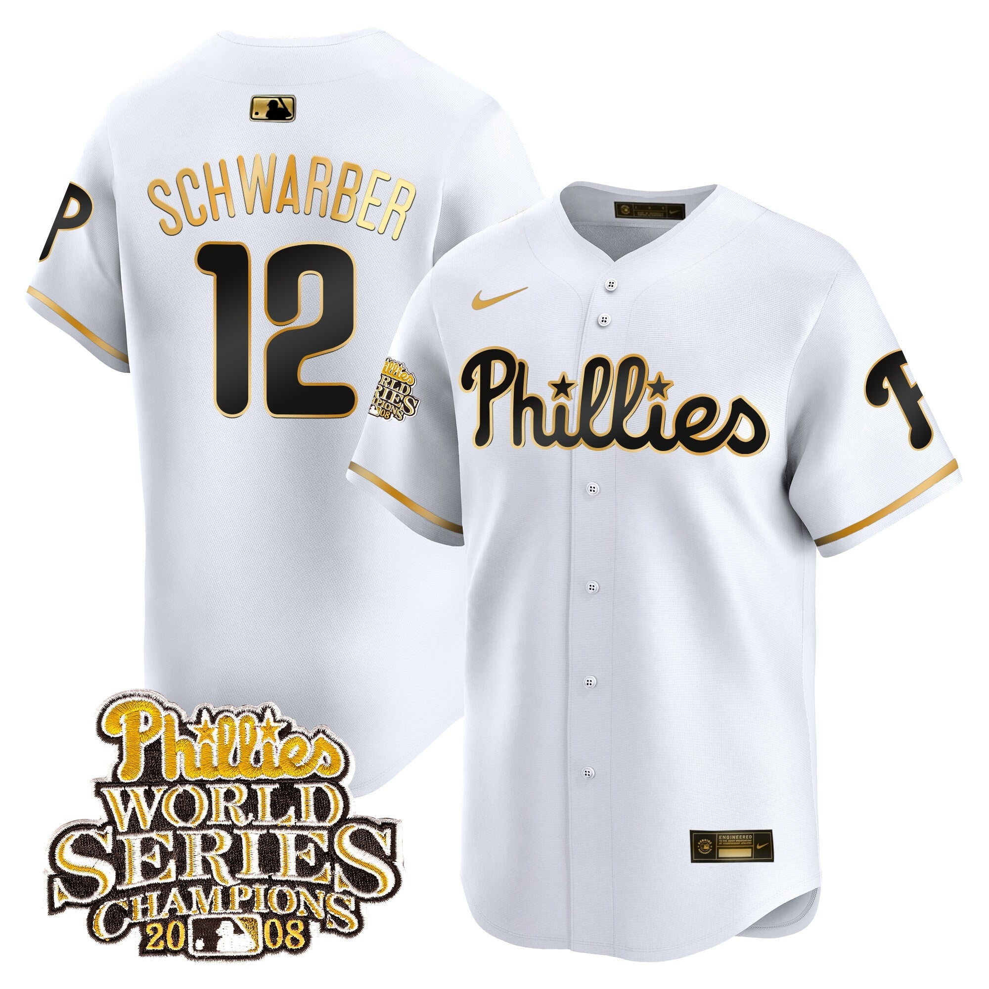 Men’s 2008 World Series Champions Patch Vapor Premier Limited Jersey