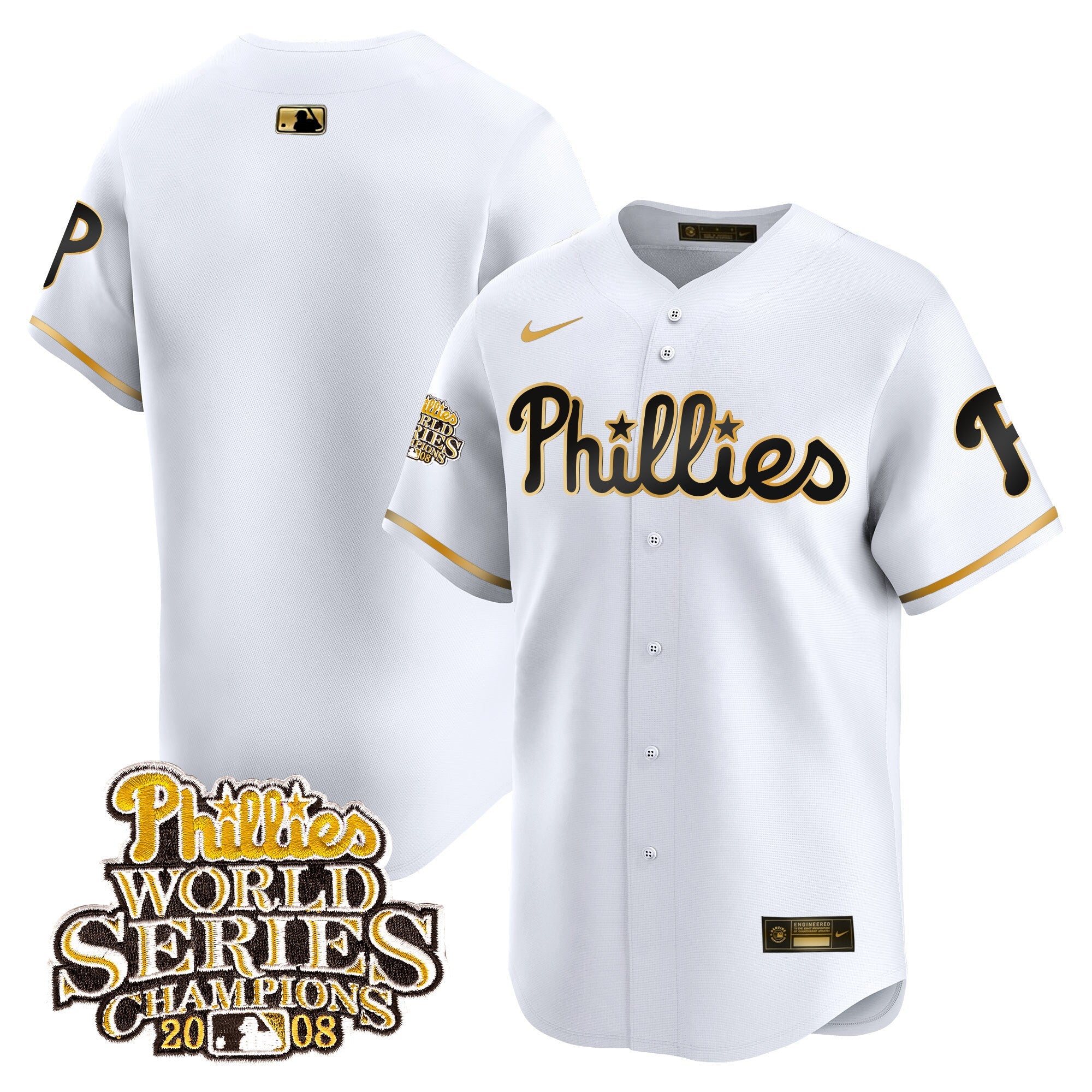Men’s 2008 World Series Champions Patch Vapor Premier Limited Jersey