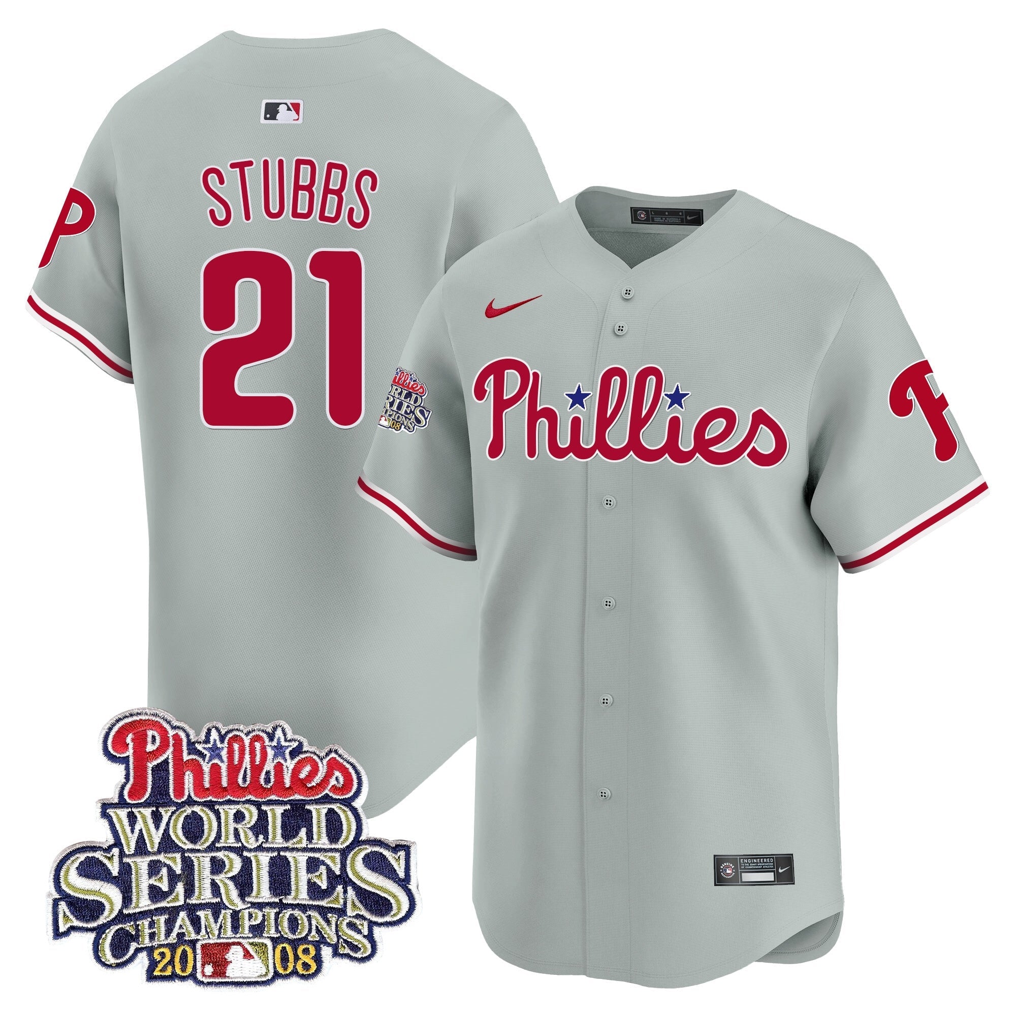 Men’s 2008 World Series Champions Patch Vapor Premier Limited Jersey