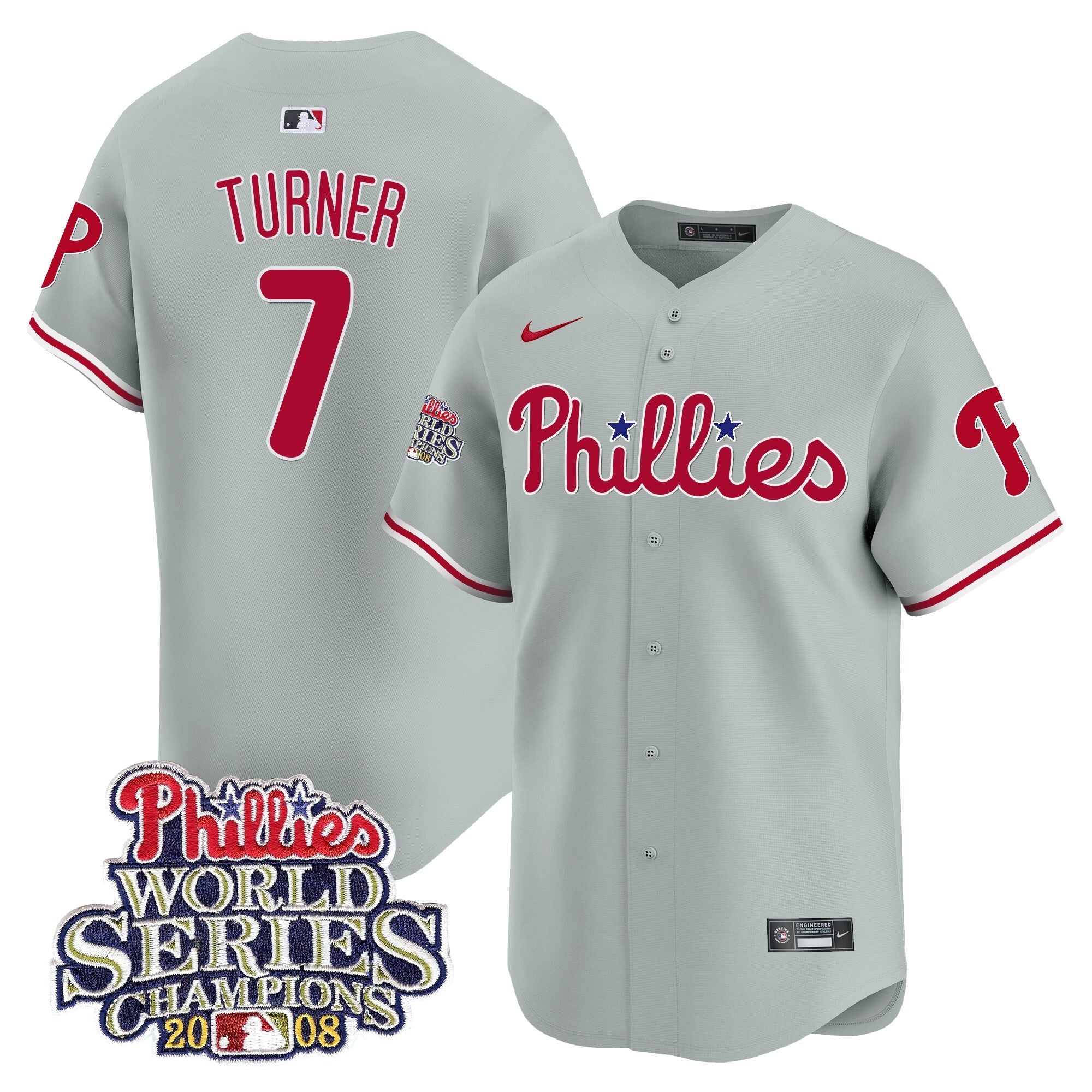Men’s 2008 World Series Champions Patch Vapor Premier Limited Jersey