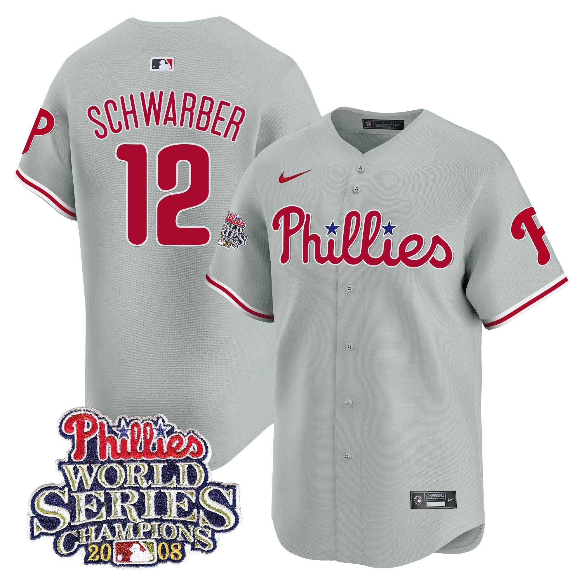 Men’s 2008 World Series Champions Patch Vapor Premier Limited Jersey