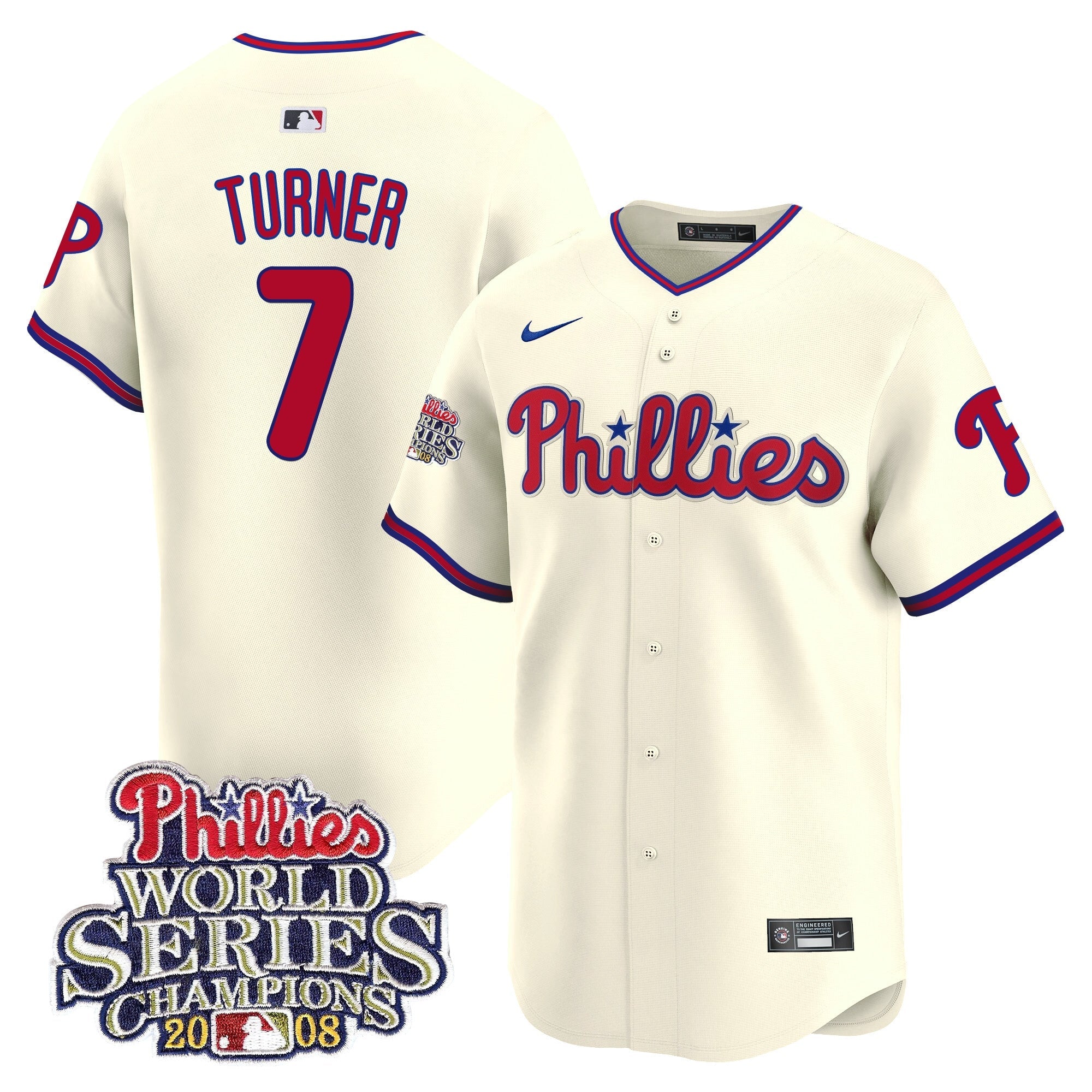 Men’s 2008 World Series Champions Patch Vapor Premier Limited Jersey
