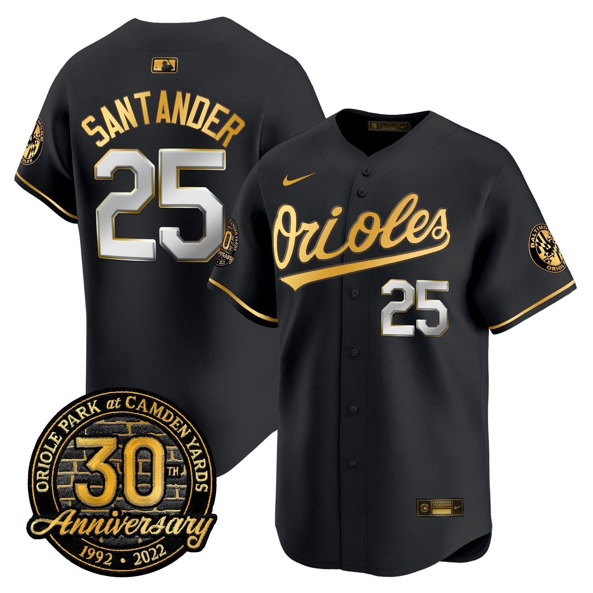 Men’s Camden Yards 30th Anniversary Patch Vapor Premier Limited Jersey