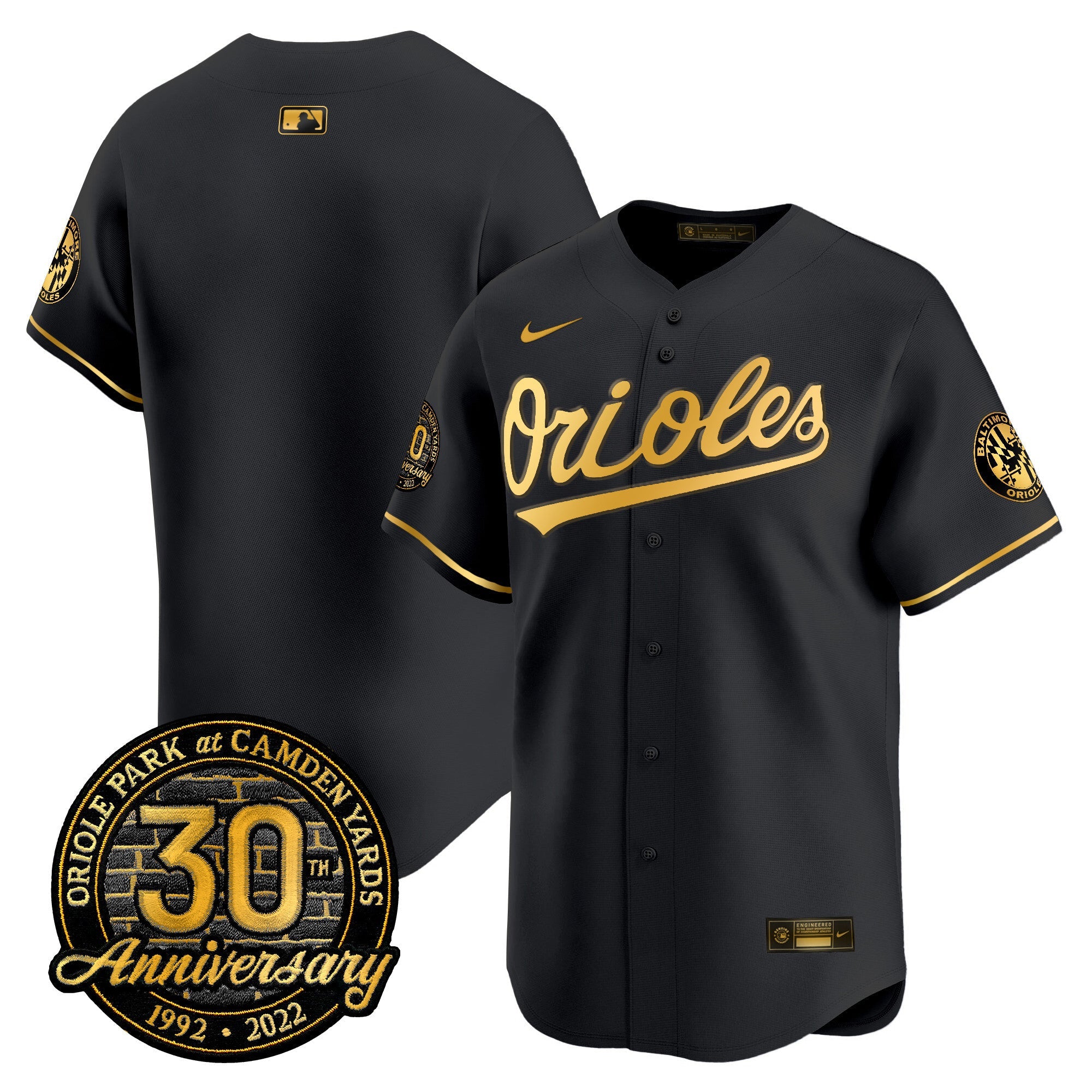Men’s Camden Yards 30th Anniversary Patch Vapor Premier Limited Jersey