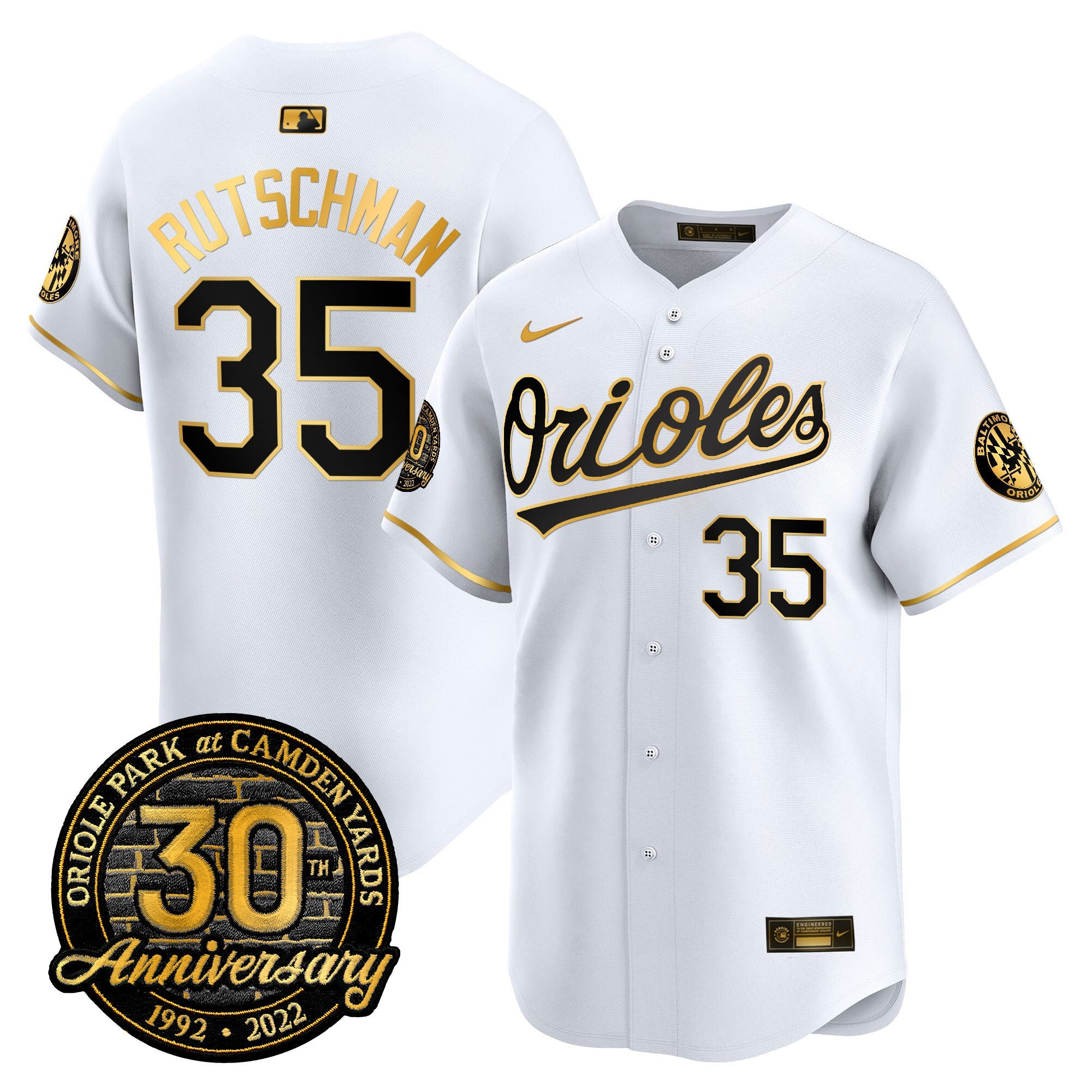 Men’s Camden Yards 30th Anniversary Patch Vapor Premier Limited Jersey