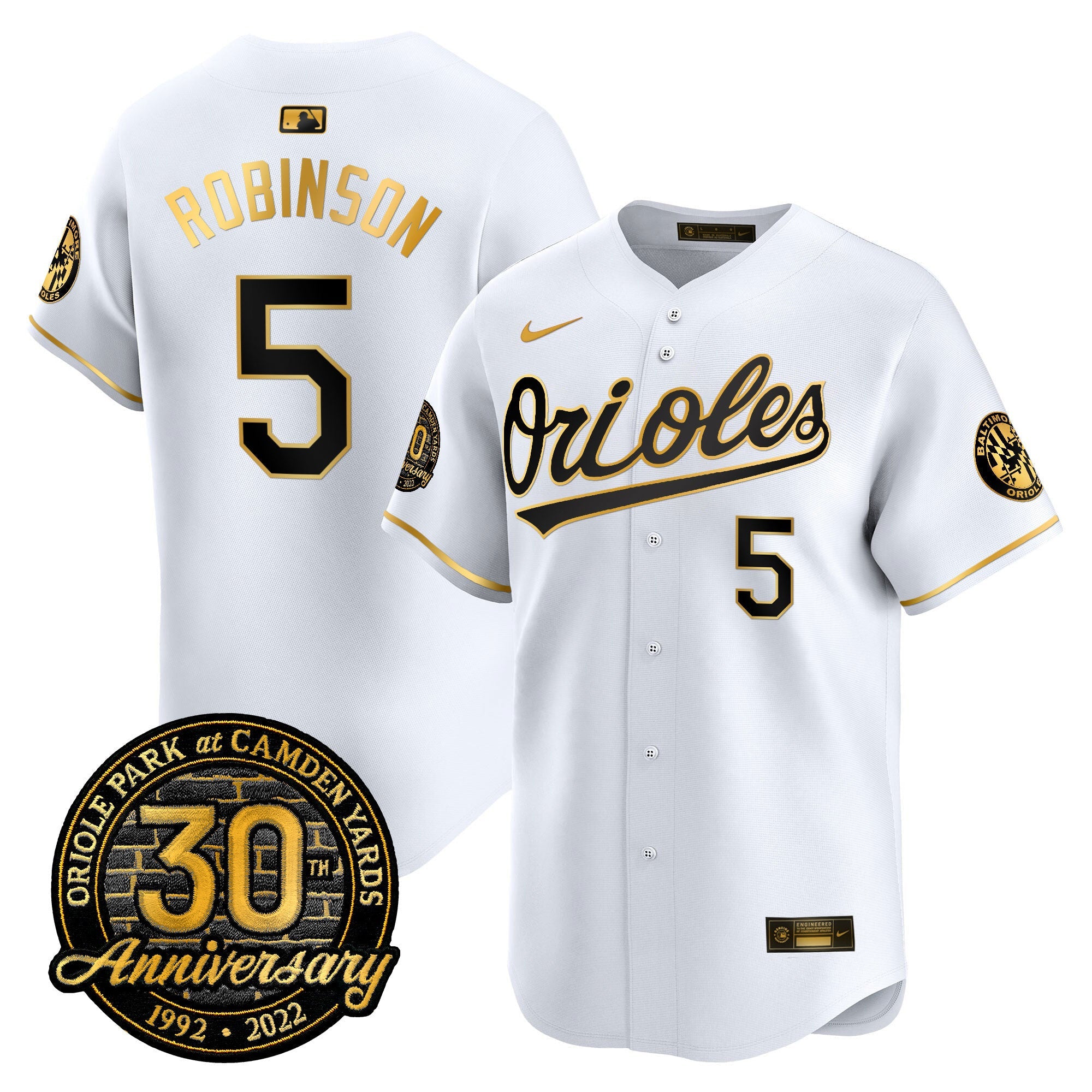 Men’s Camden Yards 30th Anniversary Patch Vapor Premier Limited Jersey