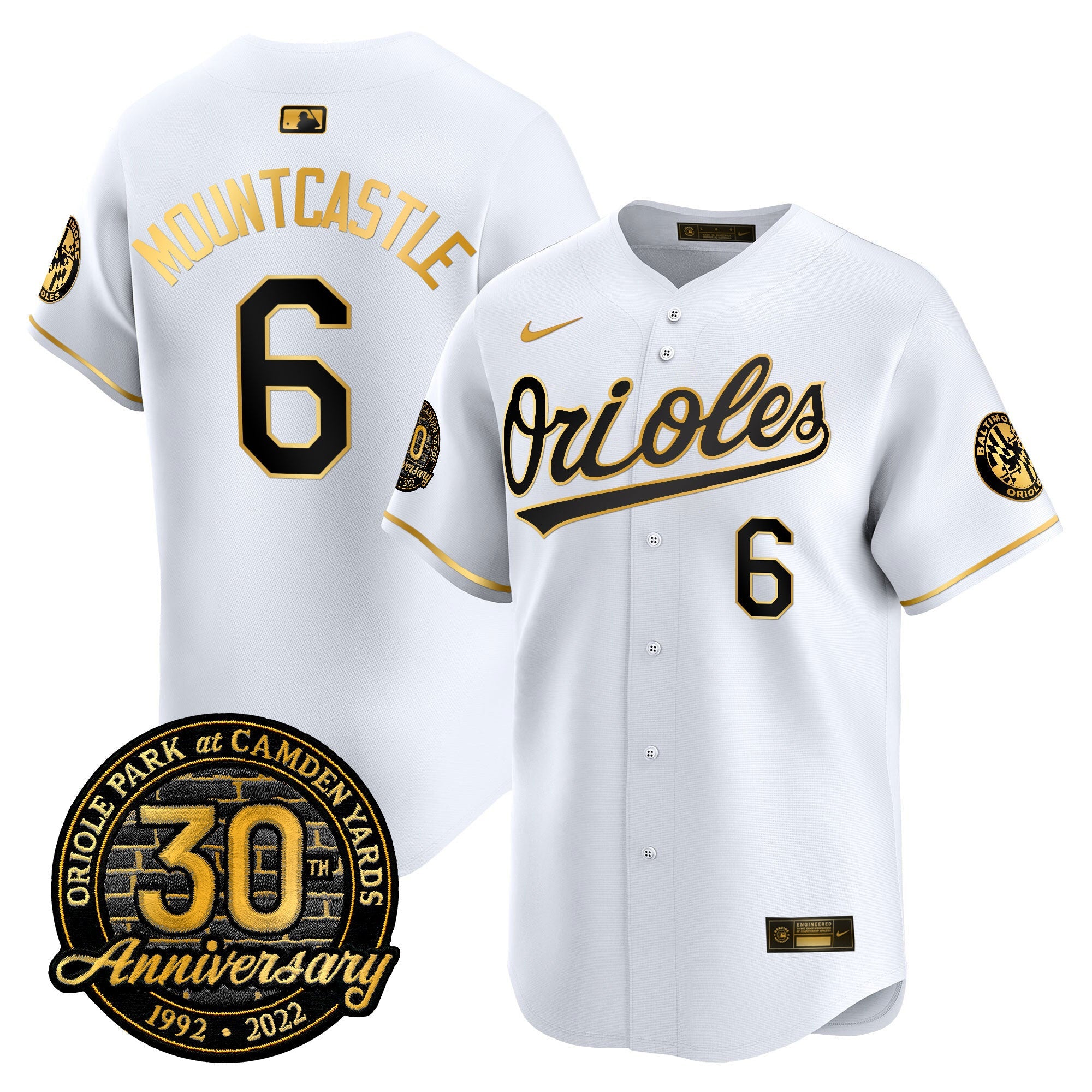 Men’s Camden Yards 30th Anniversary Patch Vapor Premier Limited Jersey