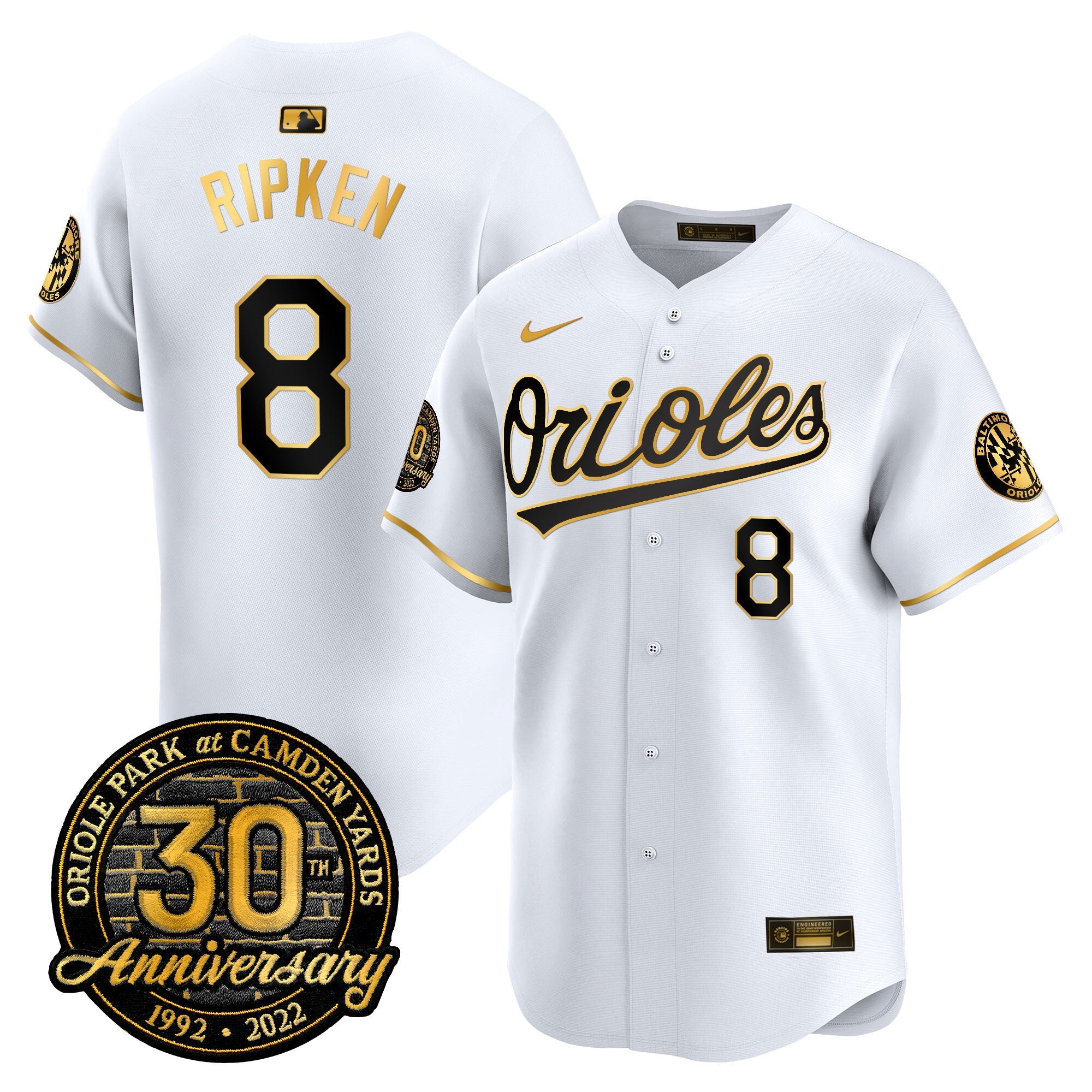 Men’s Camden Yards 30th Anniversary Patch Vapor Premier Limited Jersey