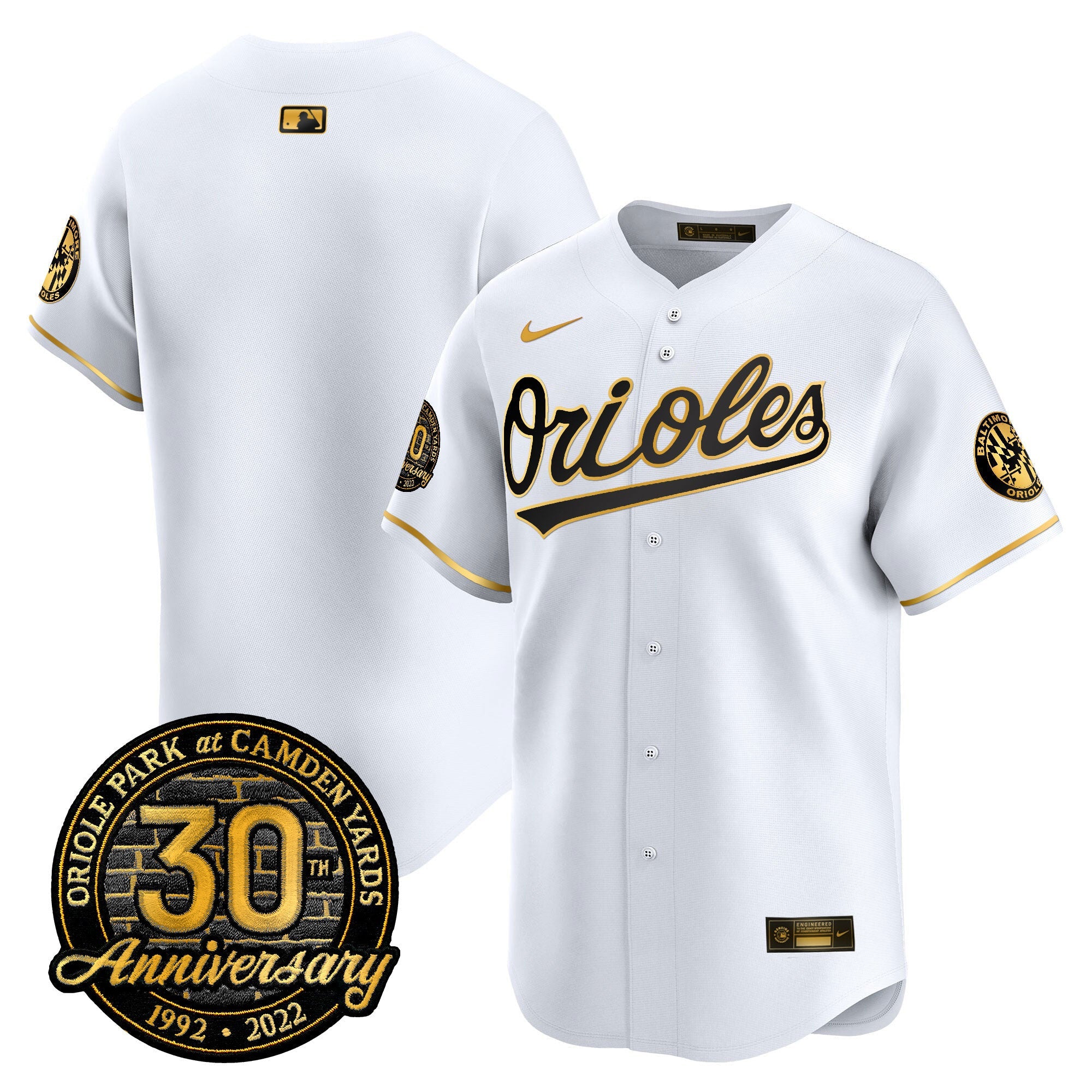 Men’s Camden Yards 30th Anniversary Patch Vapor Premier Limited Jersey