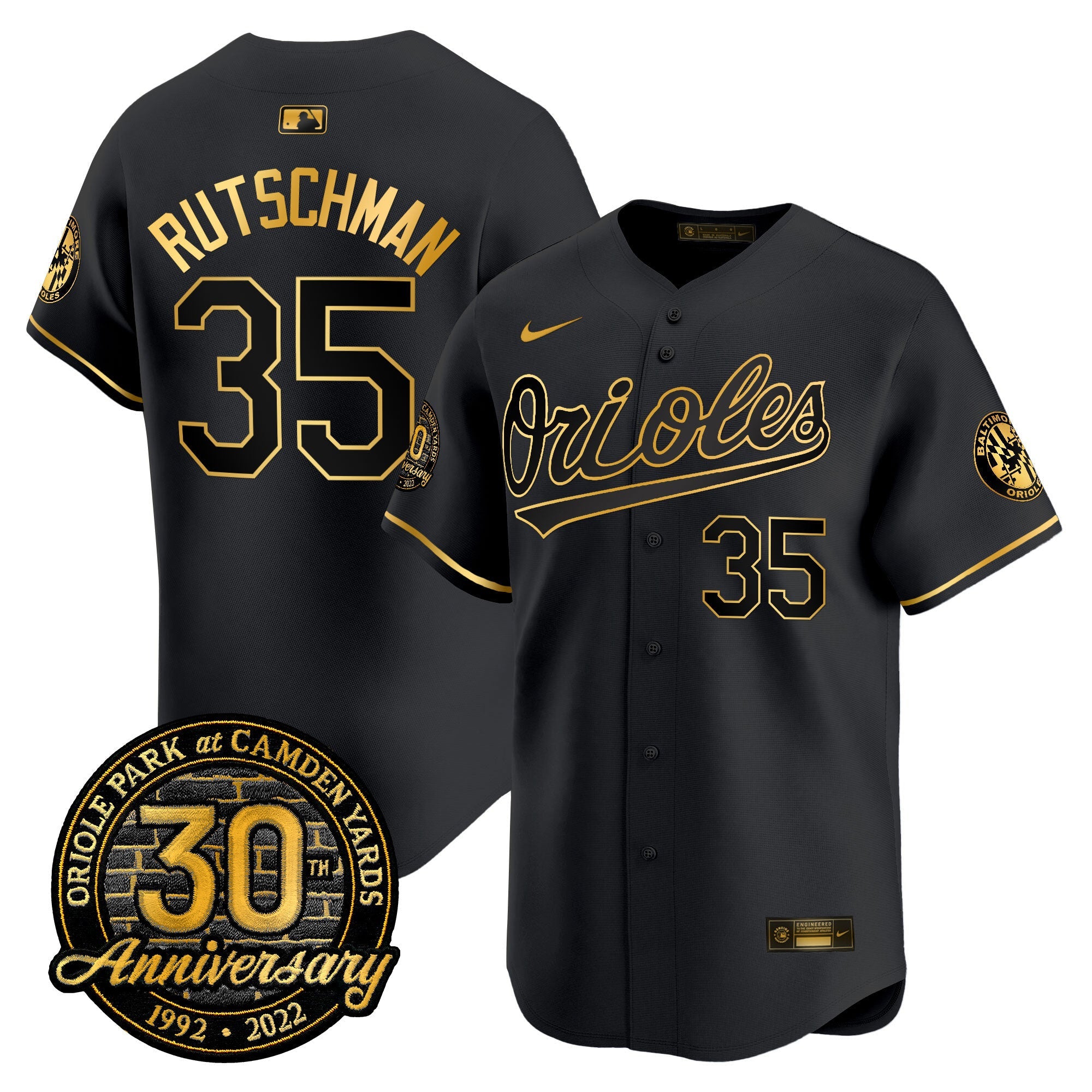 Men’s Camden Yards 30th Anniversary Patch Vapor Premier Limited Jersey