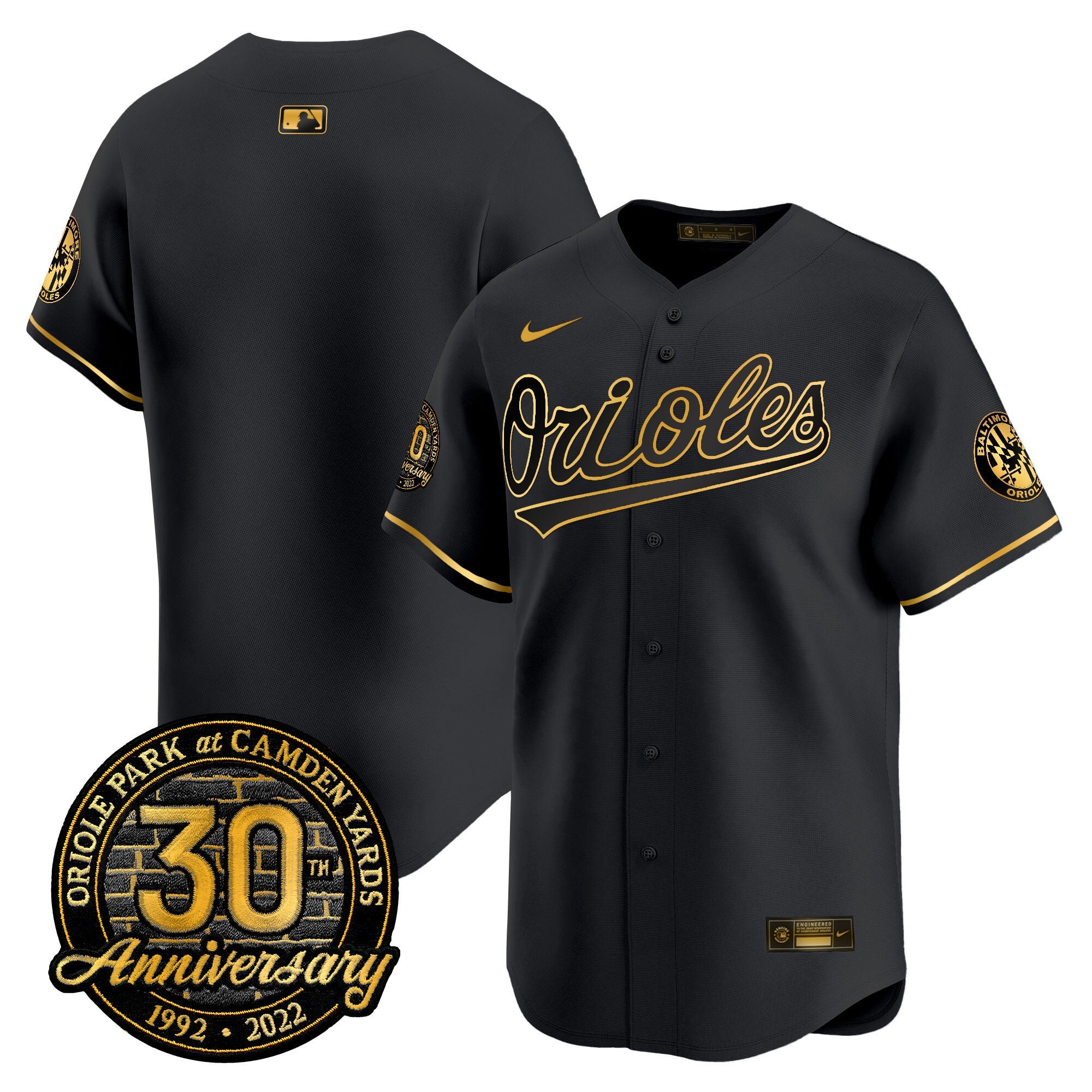 Men’s Camden Yards 30th Anniversary Patch Vapor Premier Limited Jersey