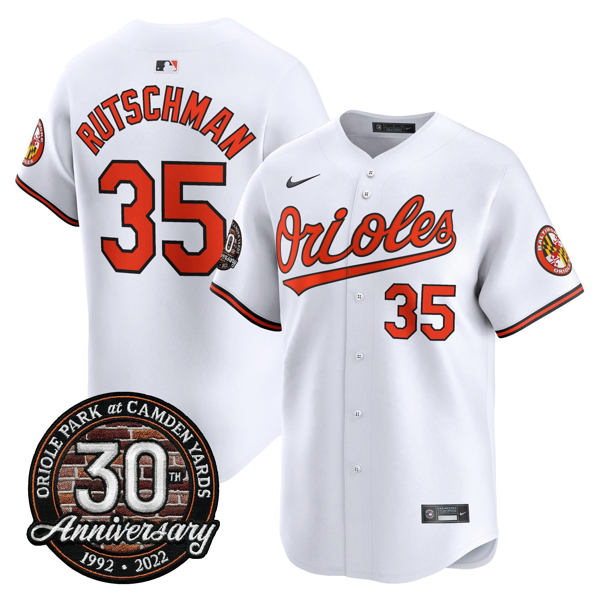 Men’s Camden Yards 30th Anniversary Patch Vapor Premier Limited Jersey