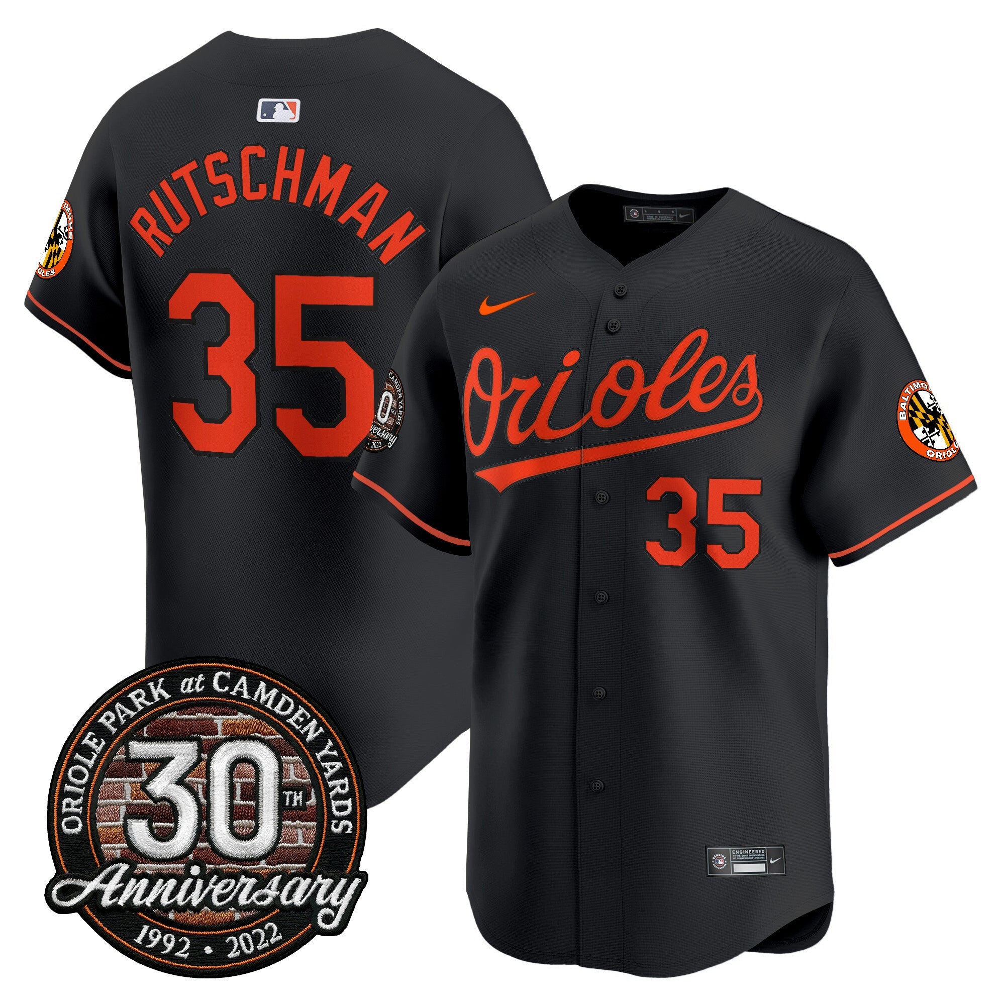 Men’s Camden Yards 30th Anniversary Patch Vapor Premier Limited Jersey