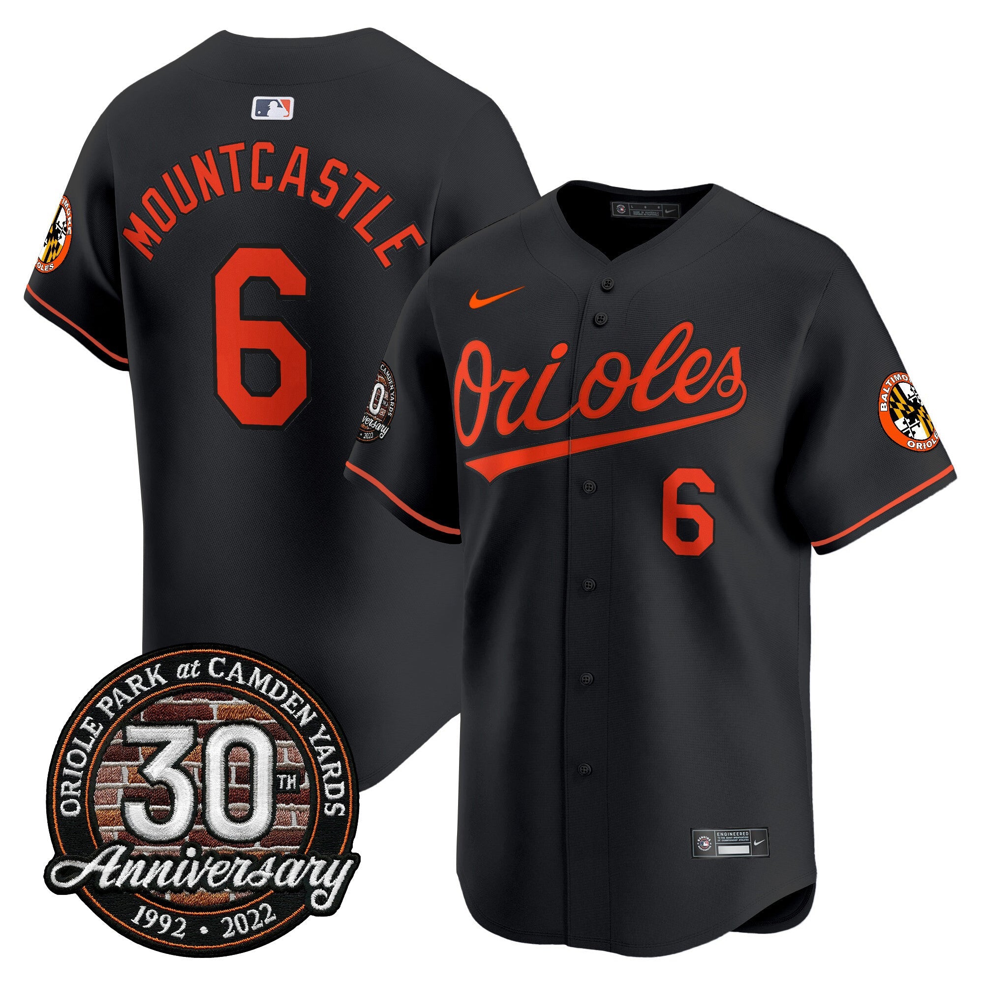 Men’s Camden Yards 30th Anniversary Patch Vapor Premier Limited Jersey