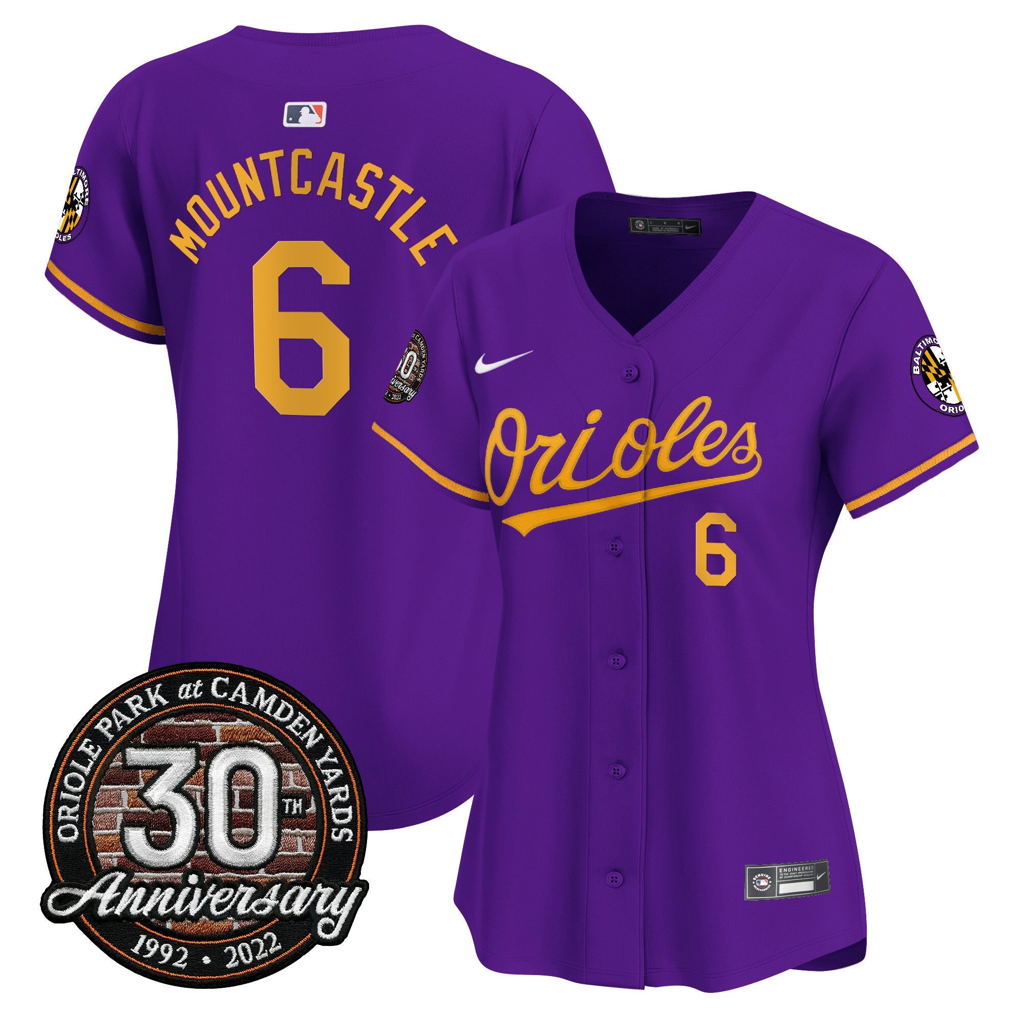 Women’s Camden Yards 30th Anniversary Patch Vapor Premier Limited Jersey