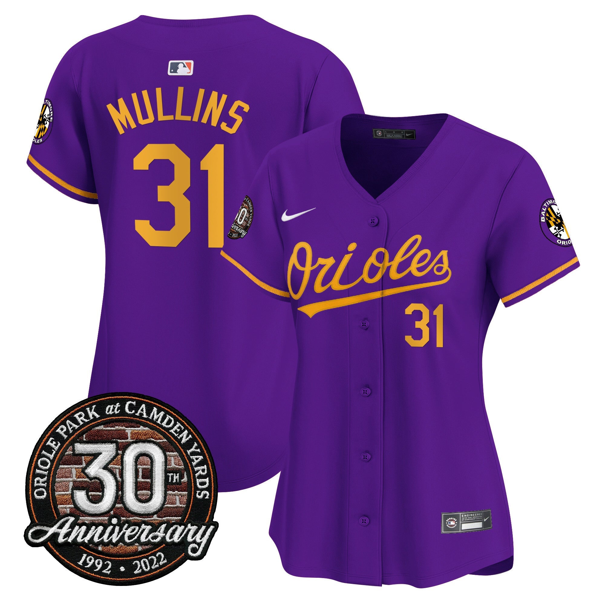 Women’s Camden Yards 30th Anniversary Patch Vapor Premier Limited Jersey