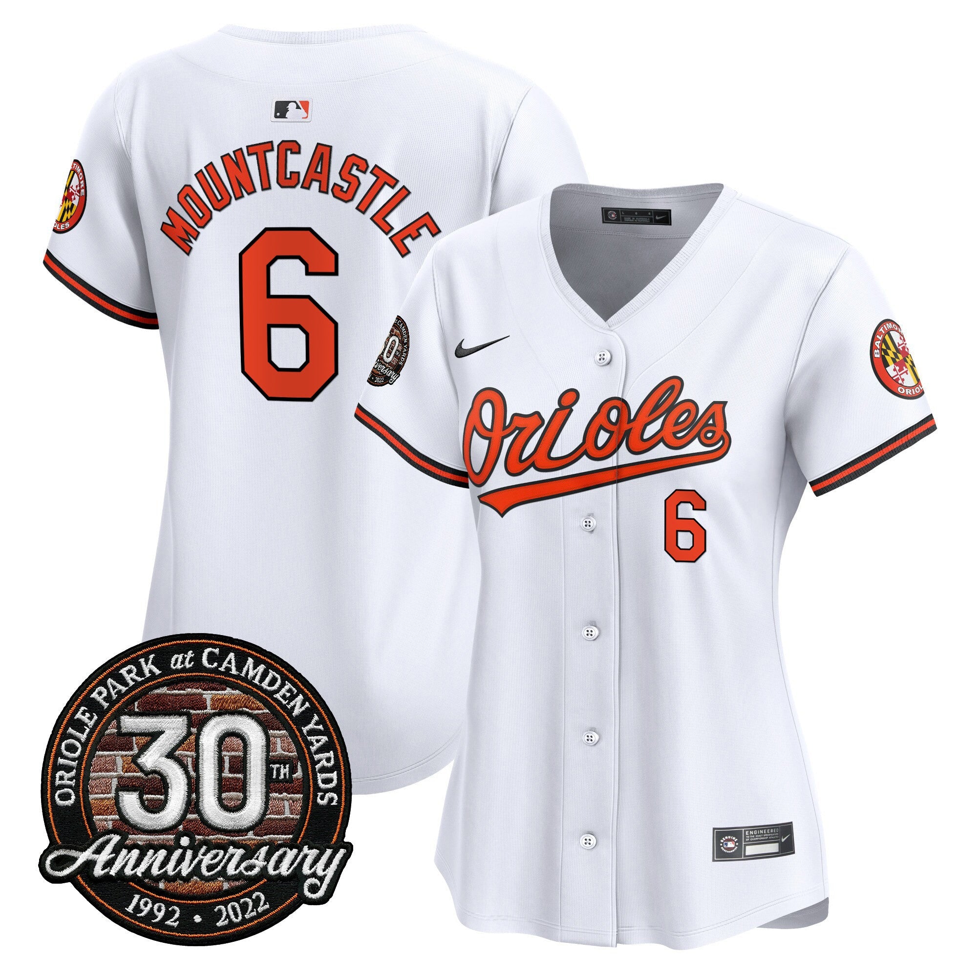 Women’s Camden Yards 30th Anniversary Patch Vapor Premier Limited Jersey