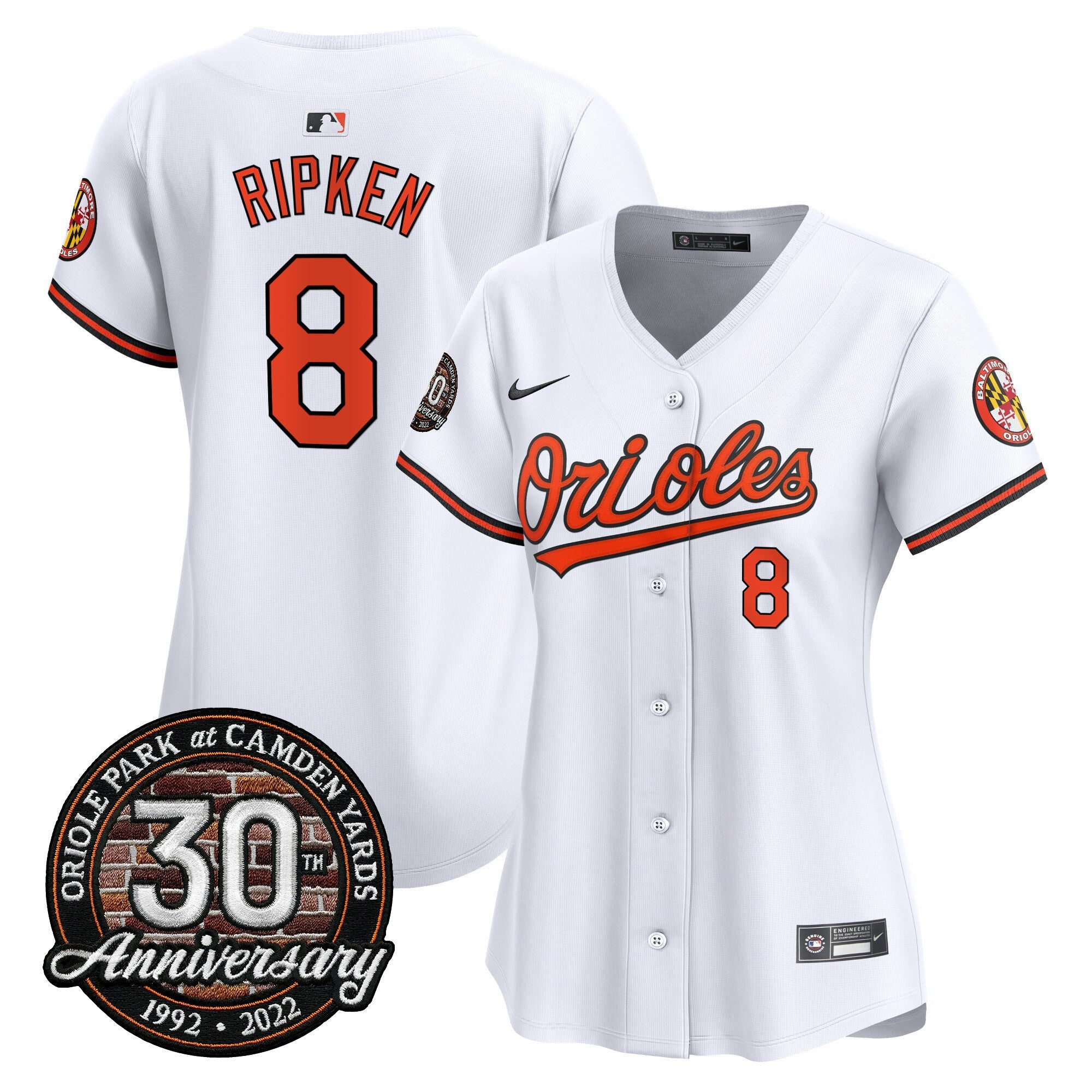 Women’s Camden Yards 30th Anniversary Patch Vapor Premier Limited Jersey