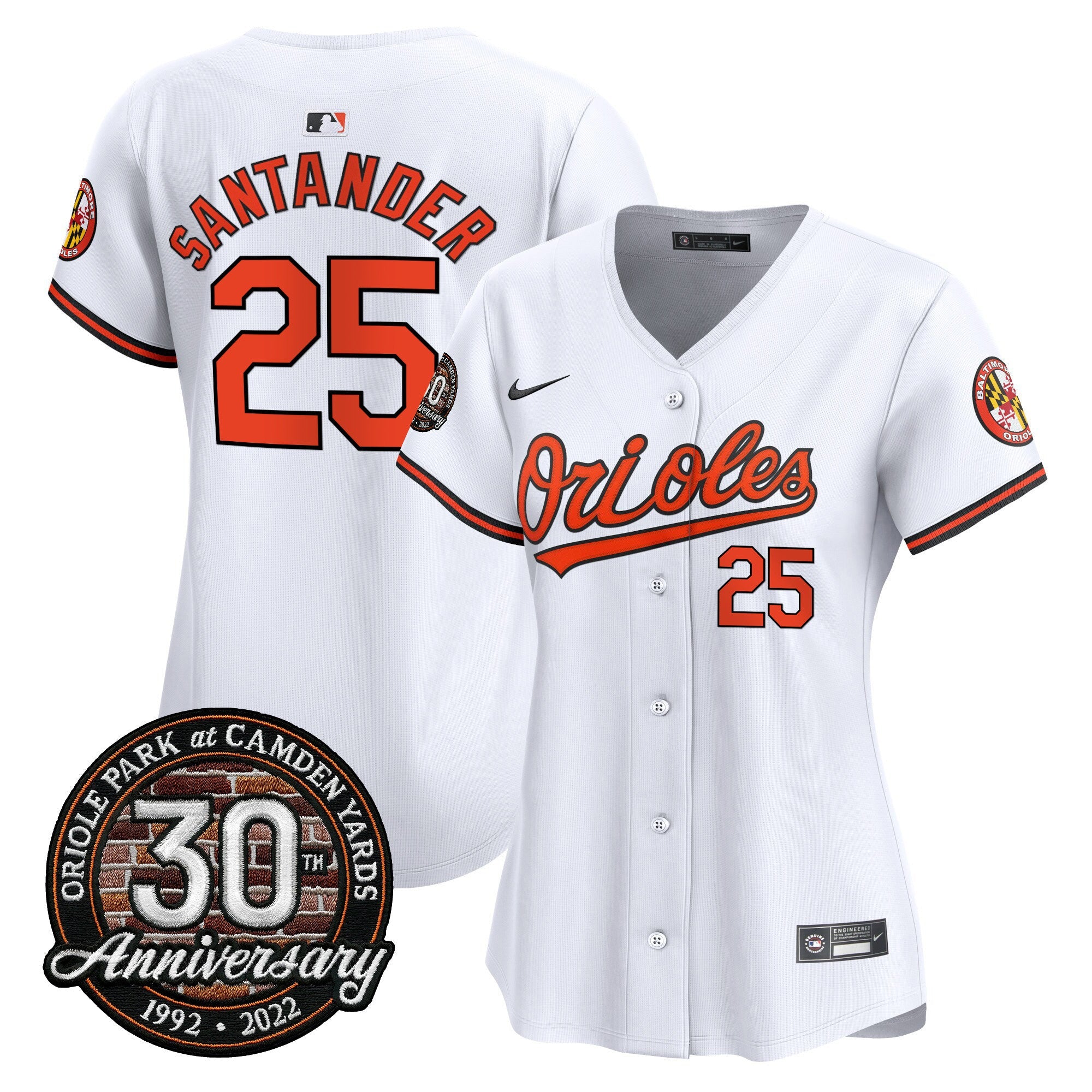 Women’s Camden Yards 30th Anniversary Patch Vapor Premier Limited Jersey