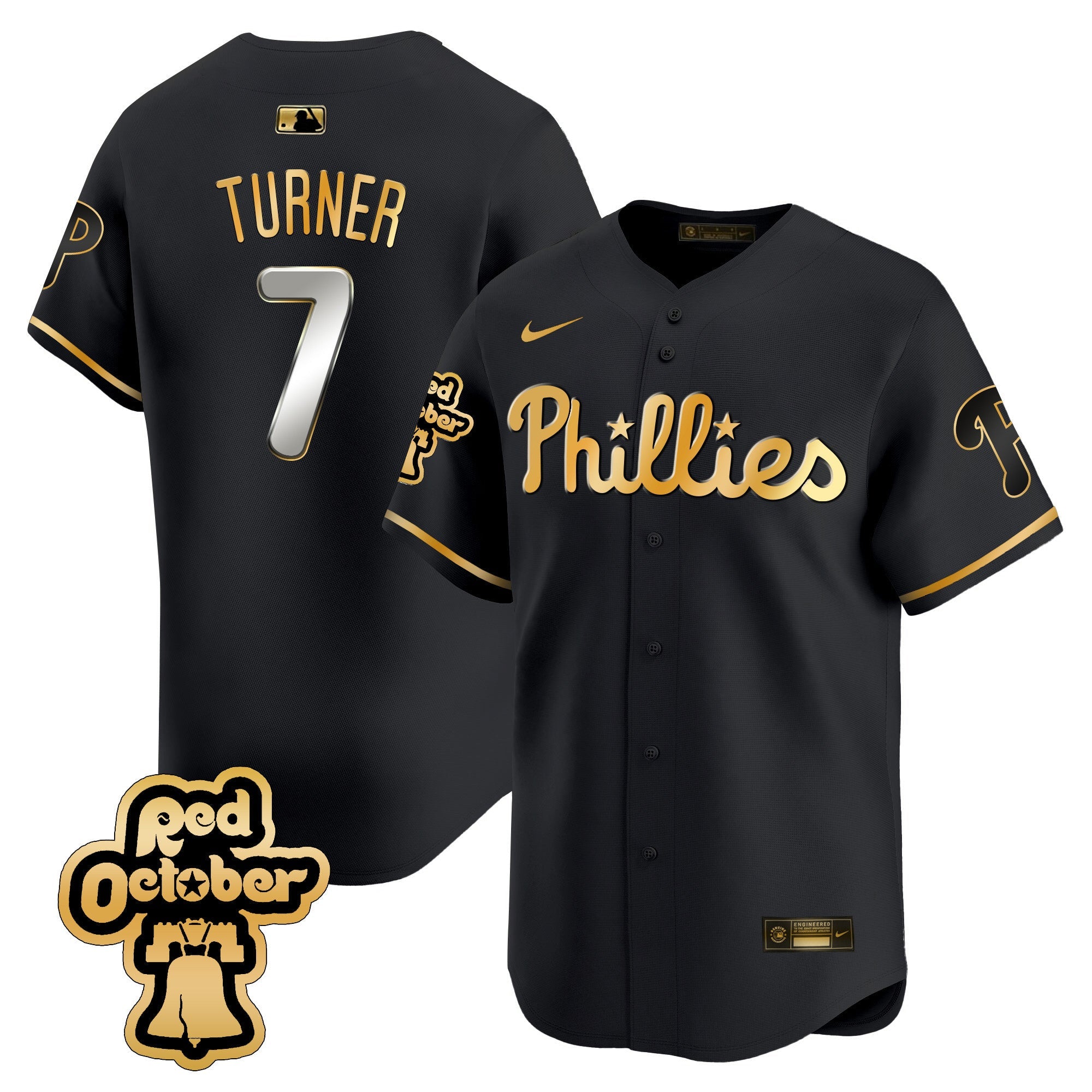 Men’s Red Octorber Patch Vapor Premier Limited Jersey