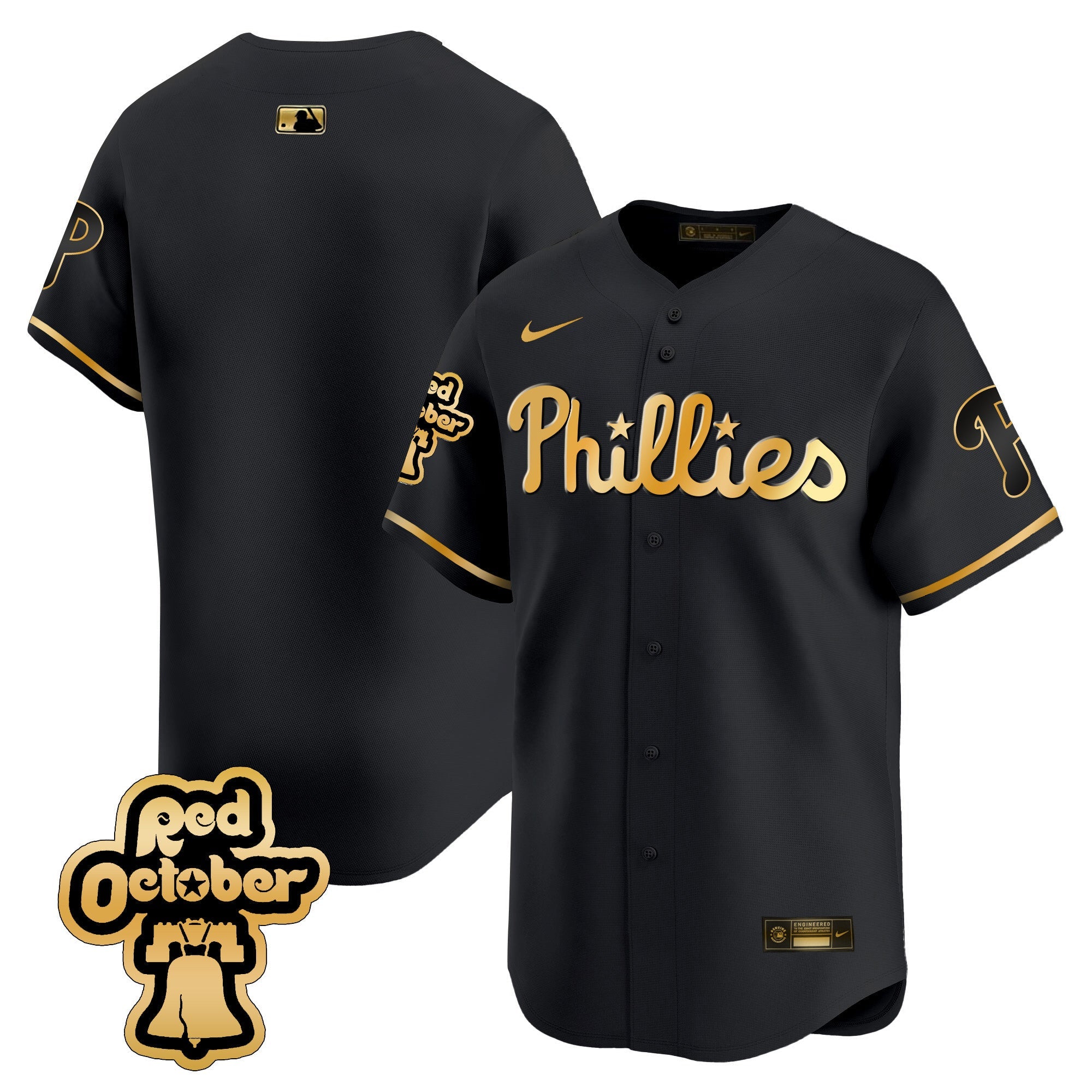 Men’s Red Octorber Patch Vapor Premier Limited Jersey