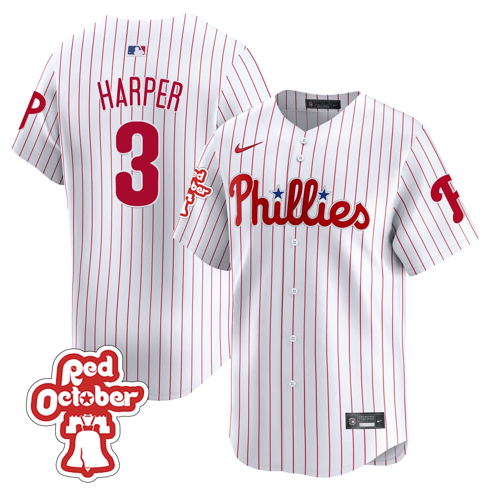 Men’s Red Octorber Patch Vapor Premier Limited Jersey