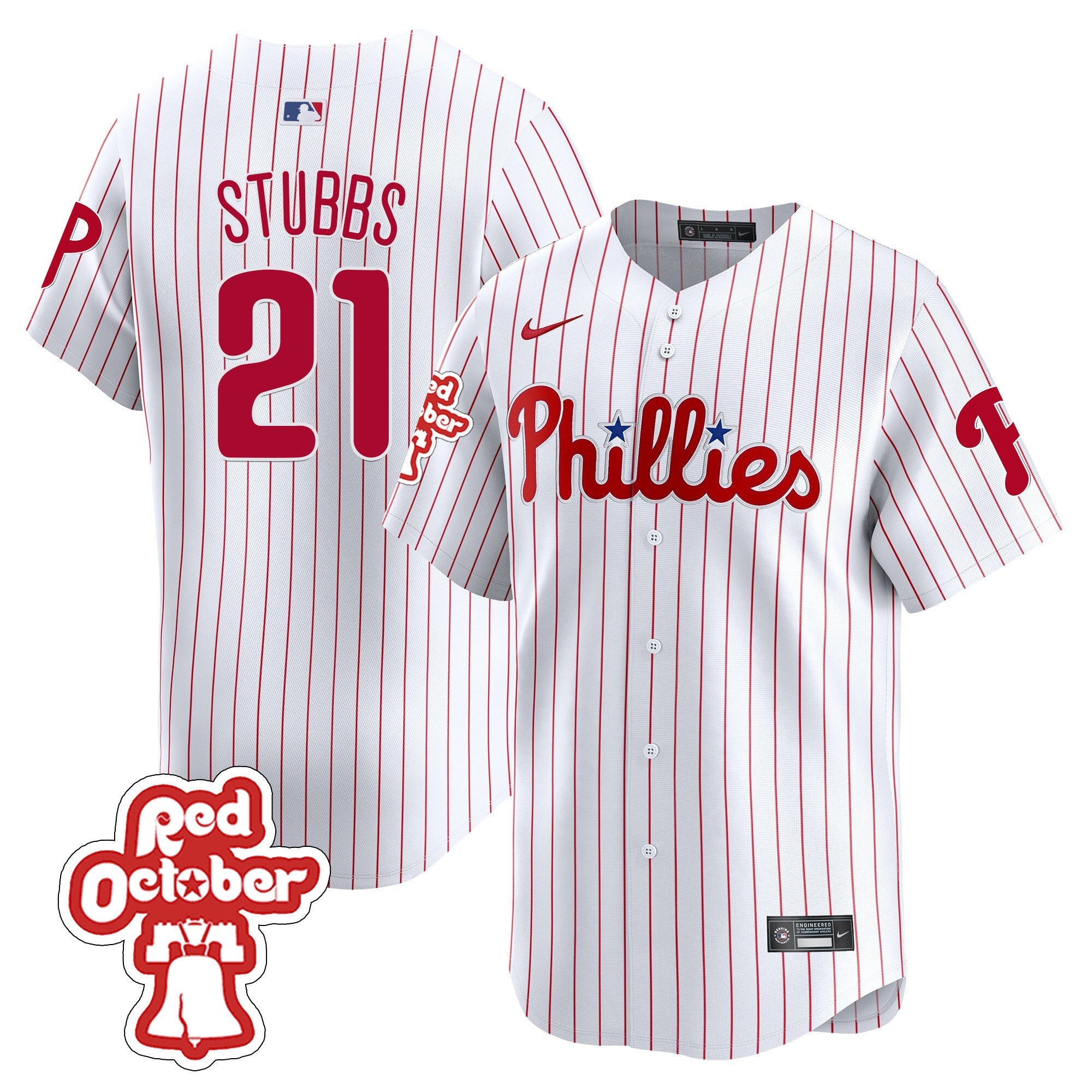 Men’s Red Octorber Patch Vapor Premier Limited Jersey