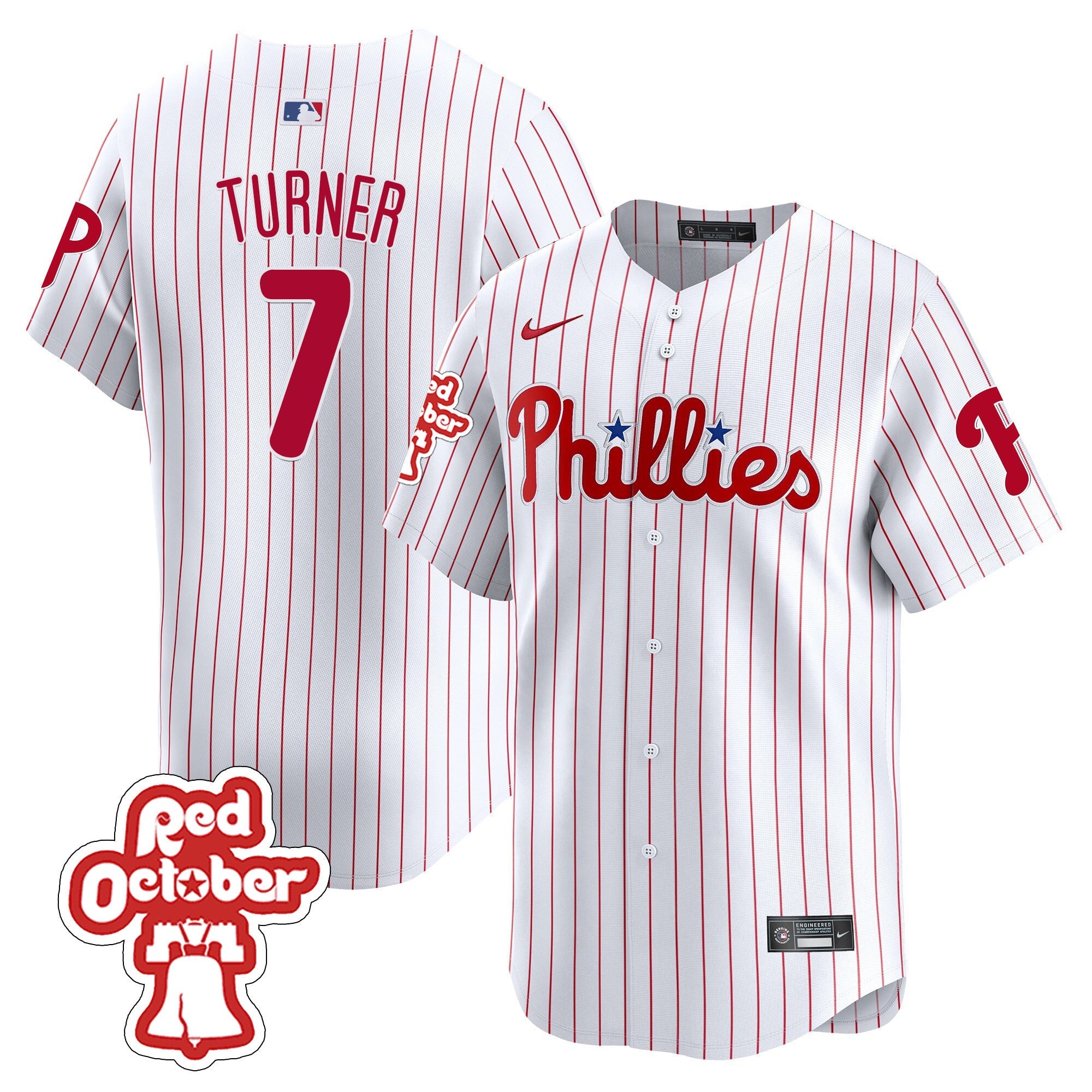 Men’s Red Octorber Patch Vapor Premier Limited Jersey