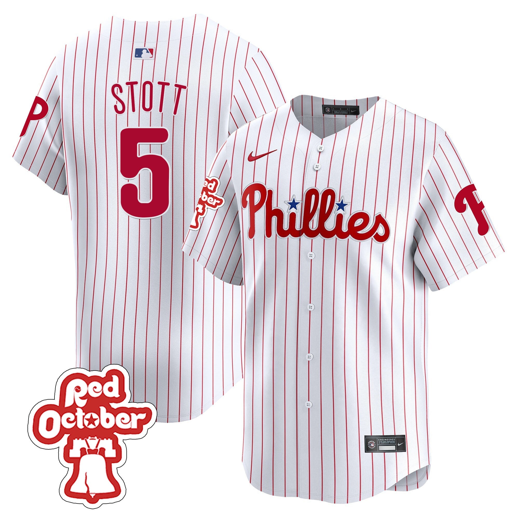 Men’s Red Octorber Patch Vapor Premier Limited Jersey
