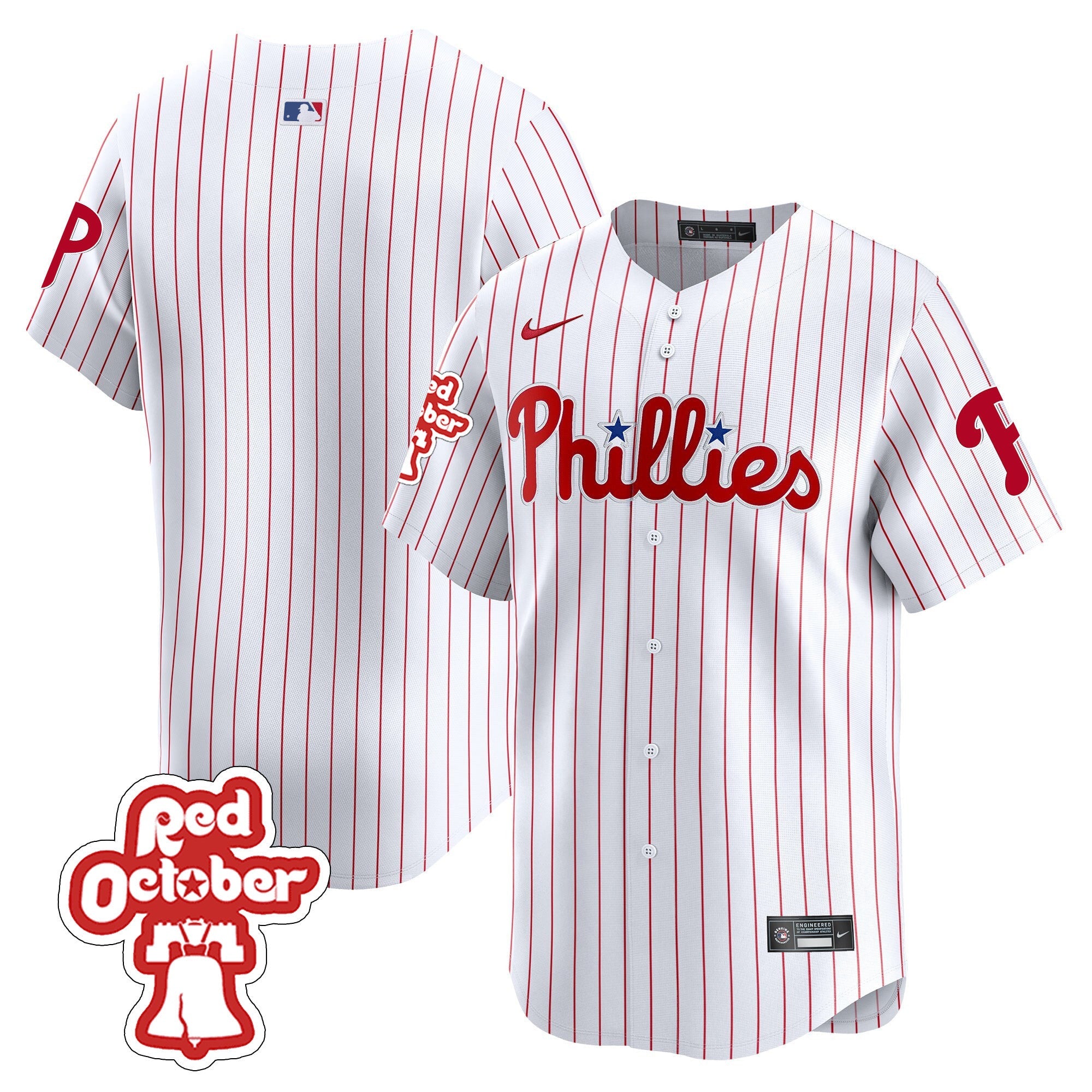 Men’s Red Octorber Patch Vapor Premier Limited Jersey