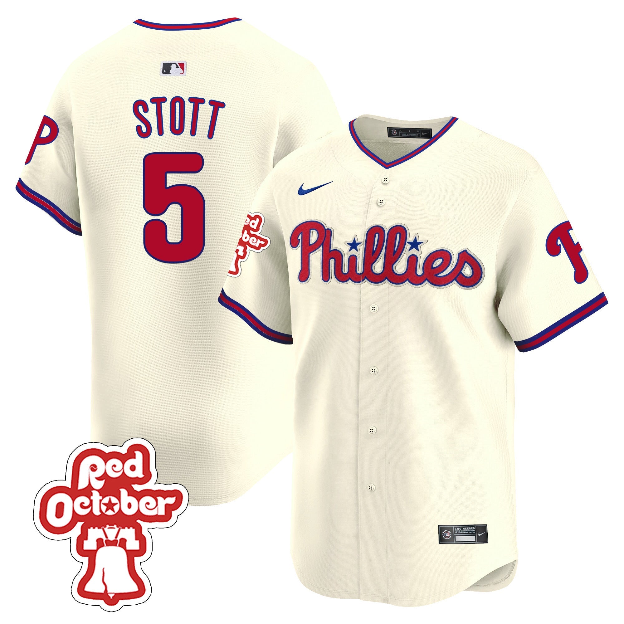 Men’s Red Octorber Patch Vapor Premier Limited Jersey