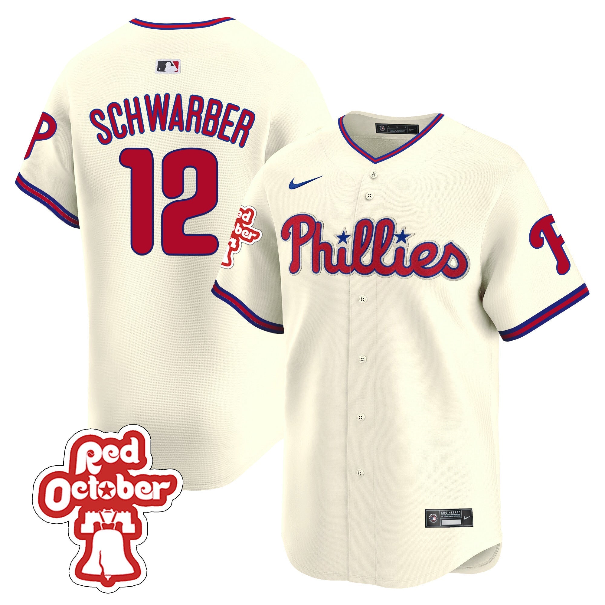 Men’s Red Octorber Patch Vapor Premier Limited Jersey