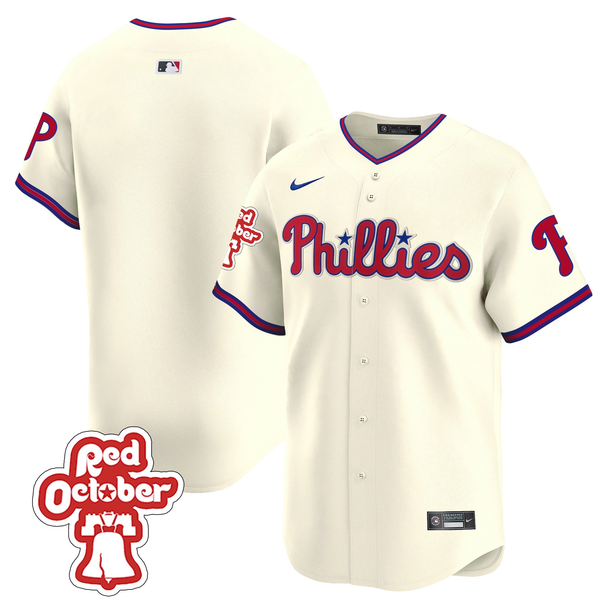 Men’s Red Octorber Patch Vapor Premier Limited Jersey