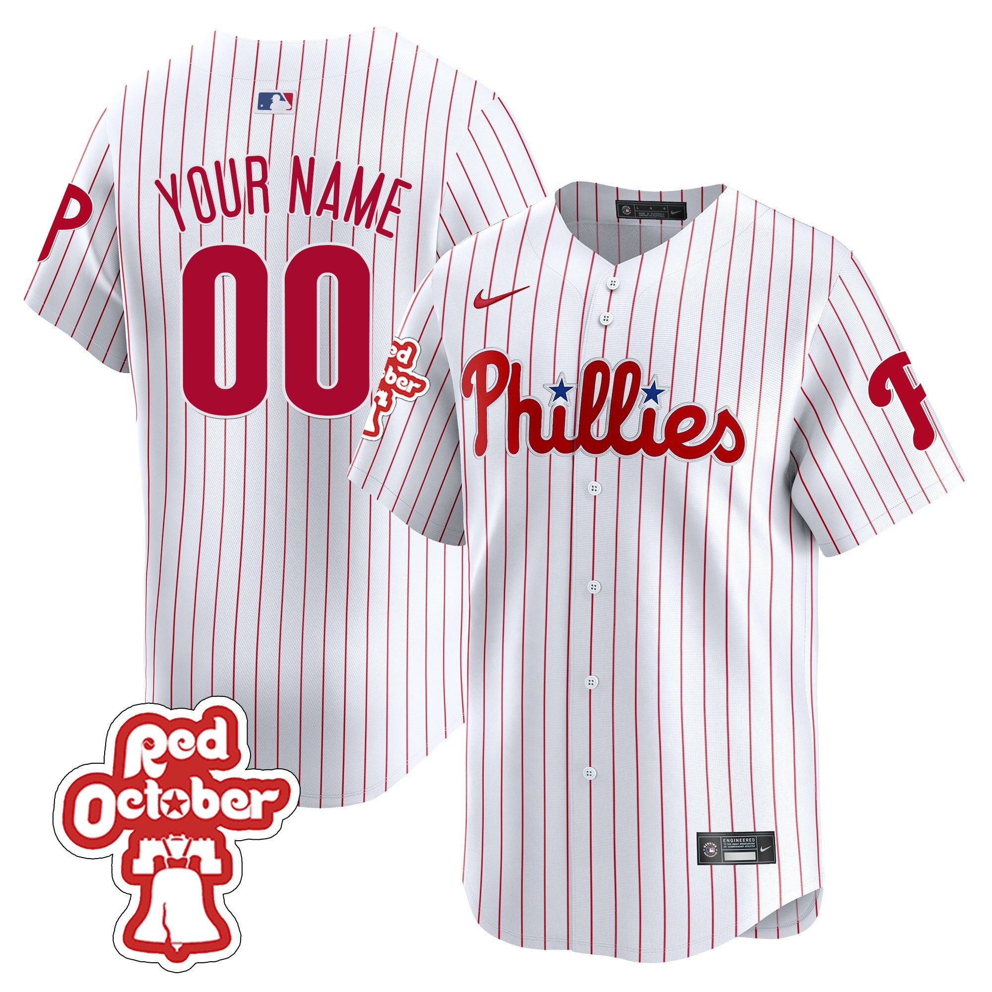 Red Octorber Patch Vapor Premier Limited Custom Jersey