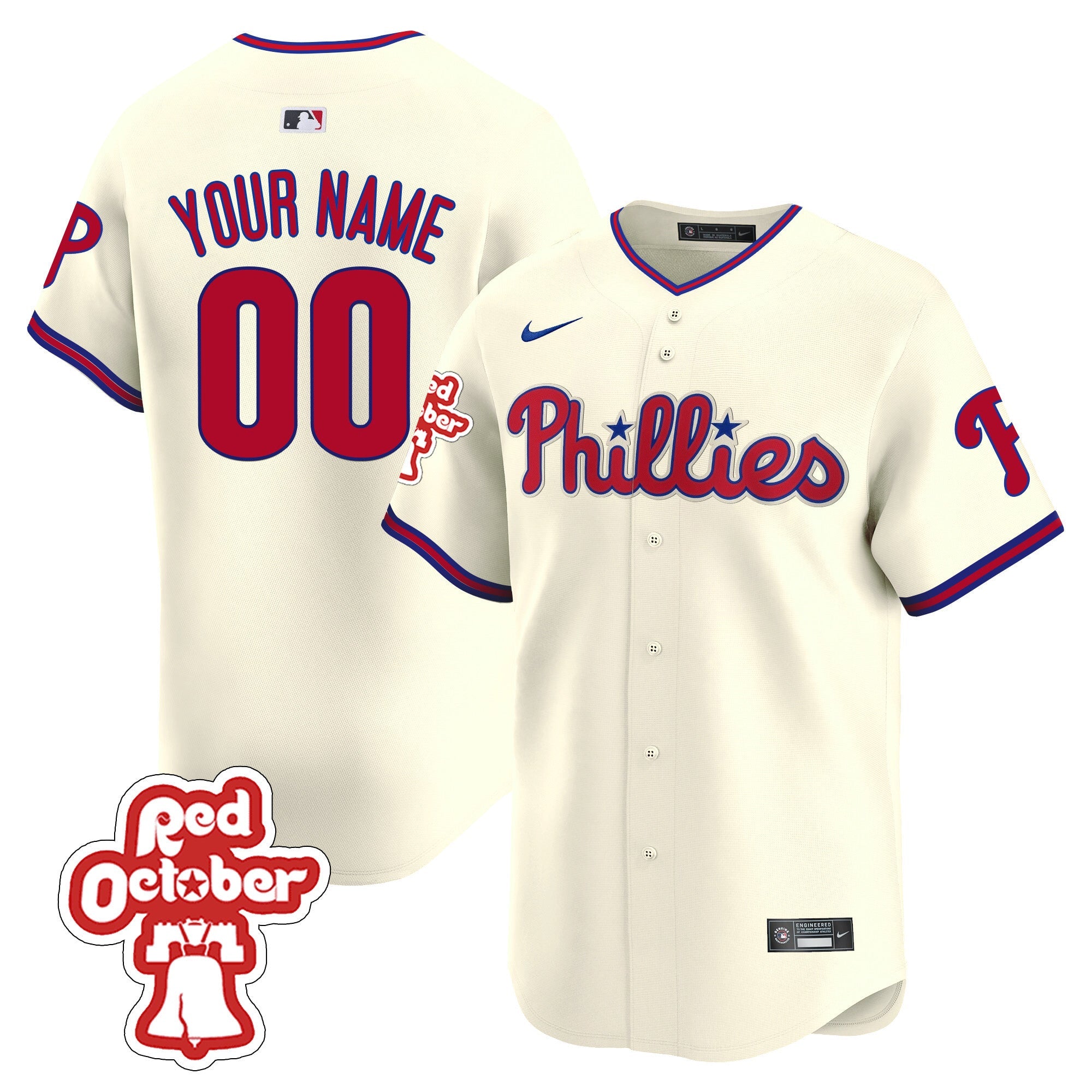 Red Octorber Patch Vapor Premier Limited Custom Jersey