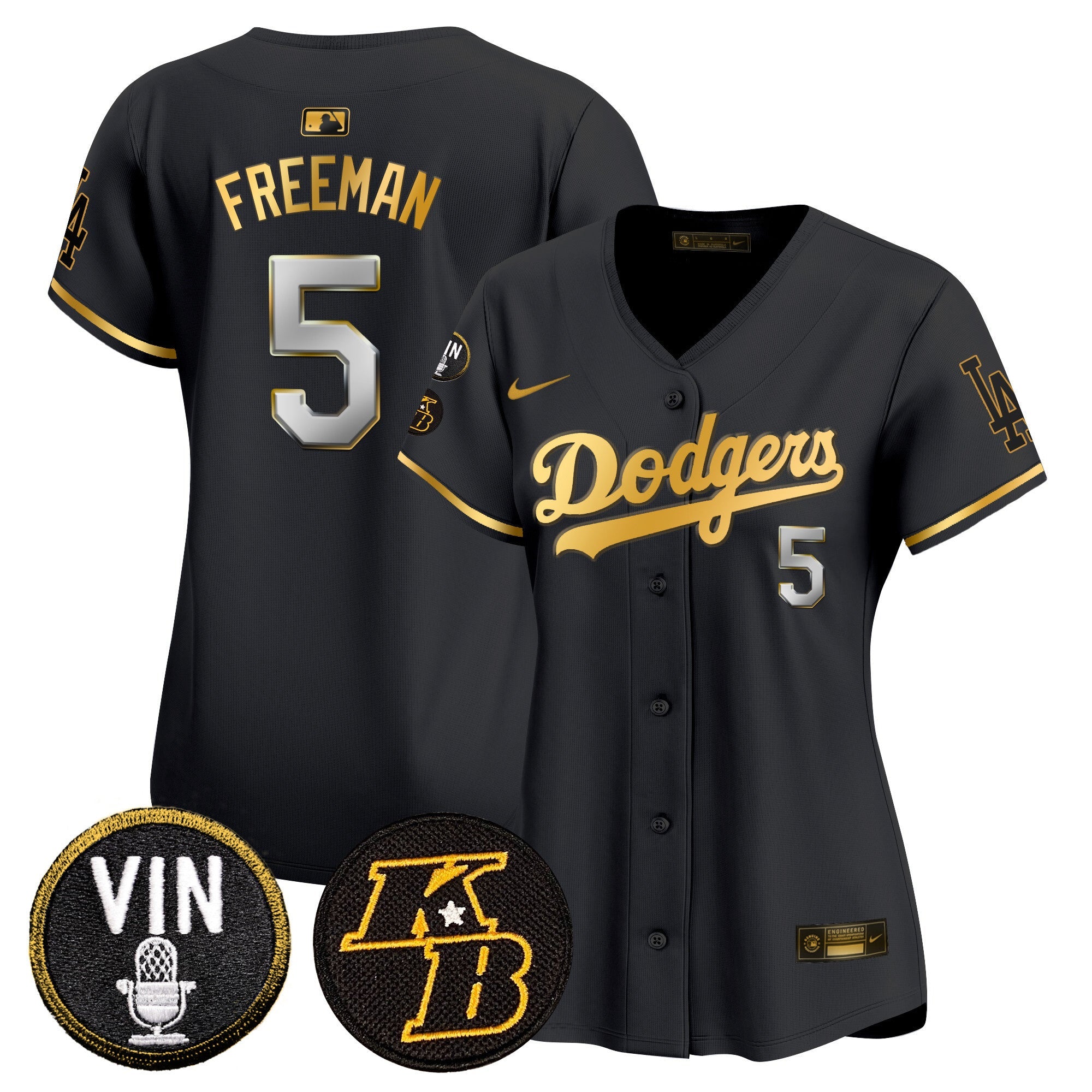 Women’s Vin & Kobe Patch Gold Trim Vapor Premier Limited Jersey
