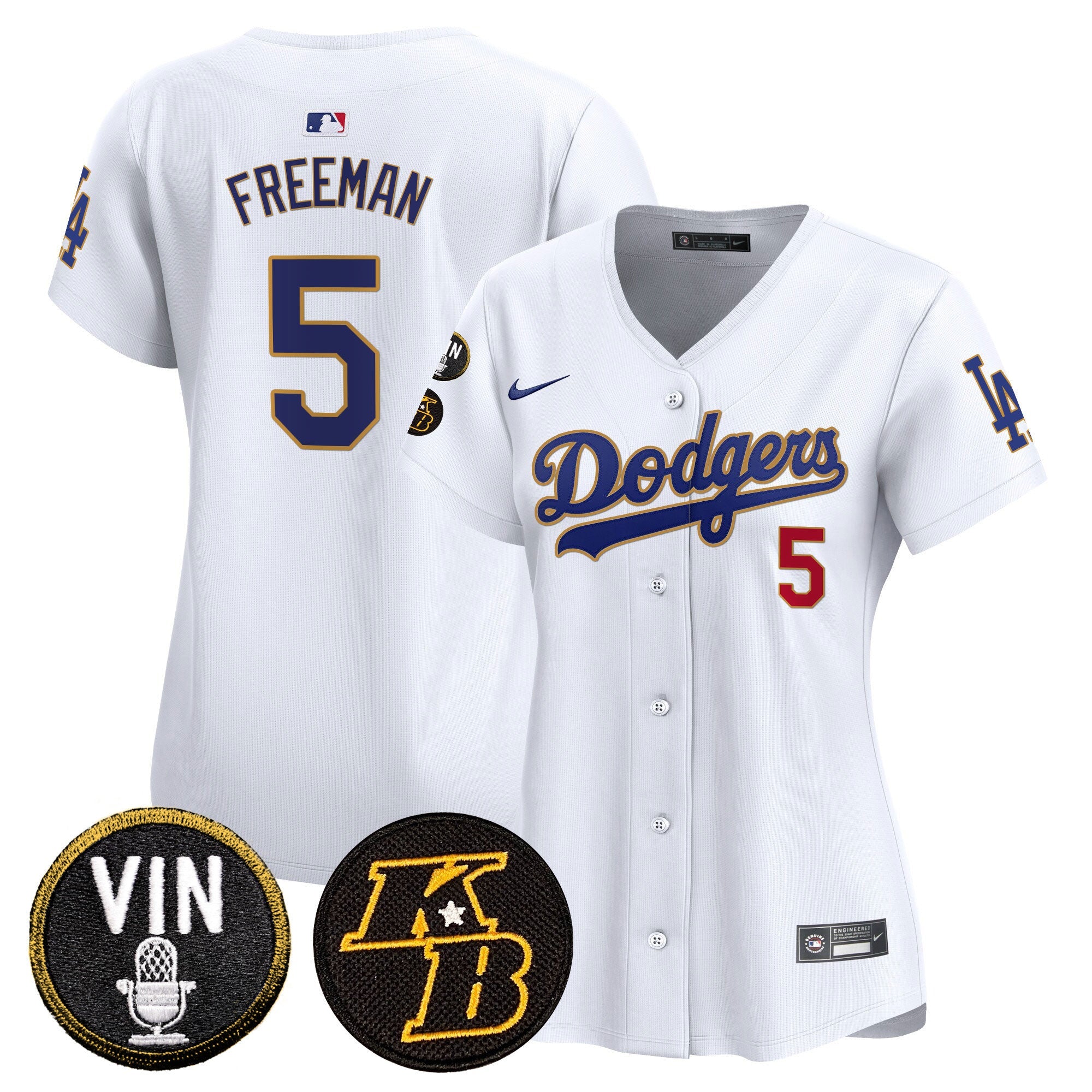 Women’s Vin & Kobe Patch Gold Trim Vapor Premier Limited Jersey